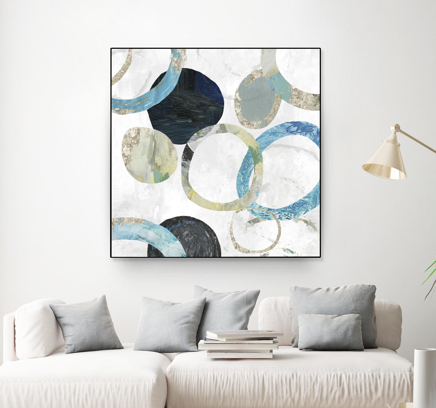 Rings I by Tom Reeves on GIANT ART - blue abstract