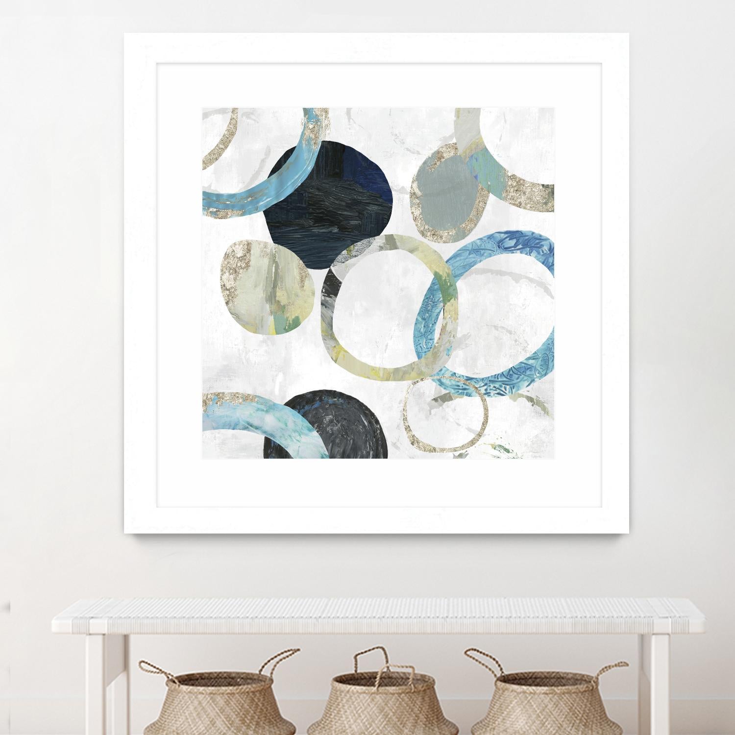 Rings I by Tom Reeves on GIANT ART - blue abstract