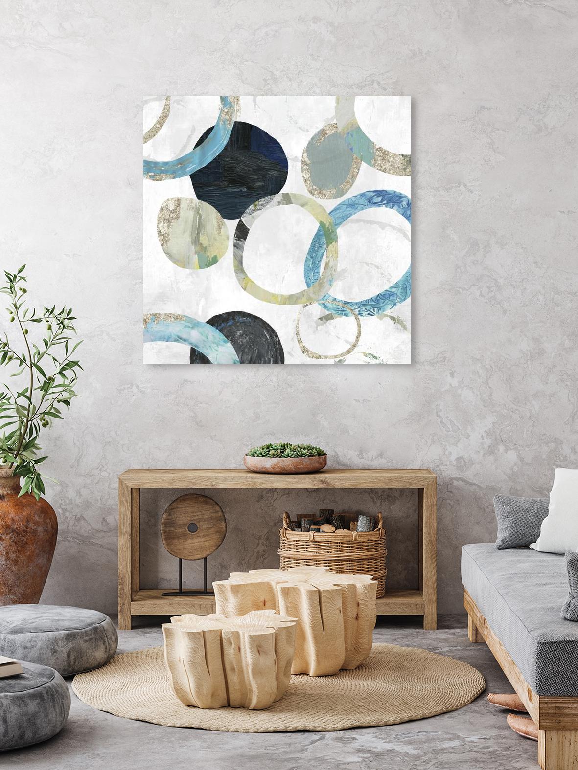 Rings I by Tom Reeves on GIANT ART - blue abstract