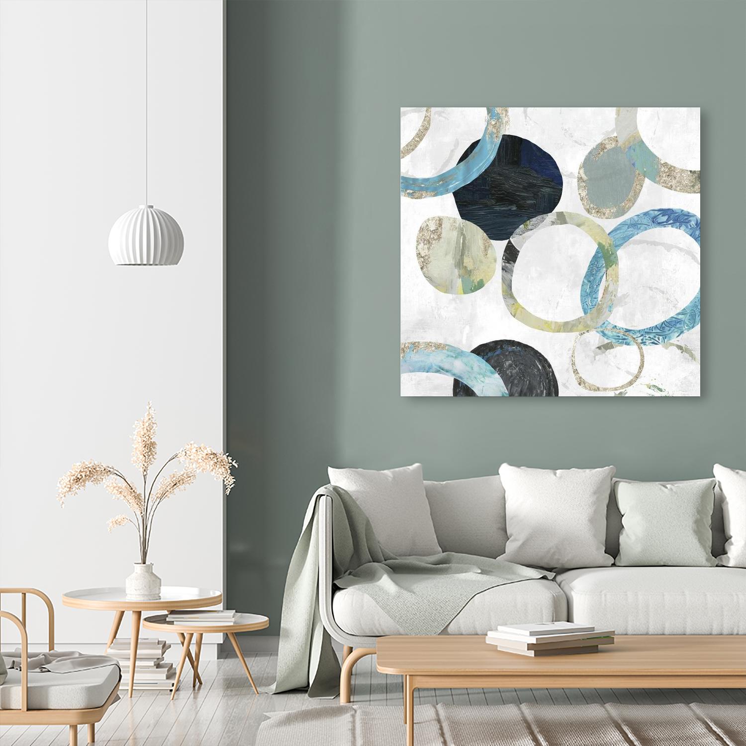 Rings I by Tom Reeves on GIANT ART - blue abstract