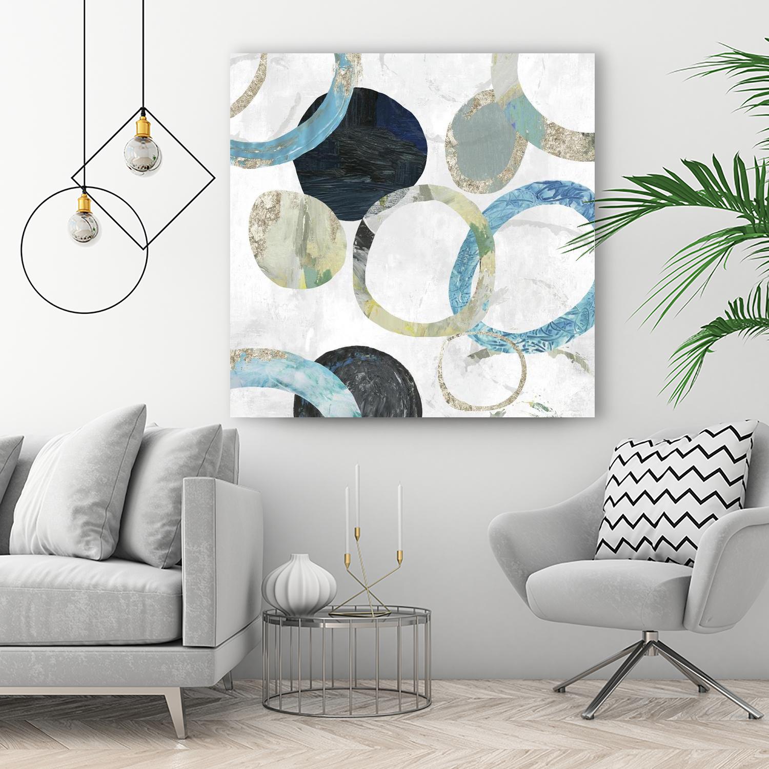 Rings I by Tom Reeves on GIANT ART - blue abstract