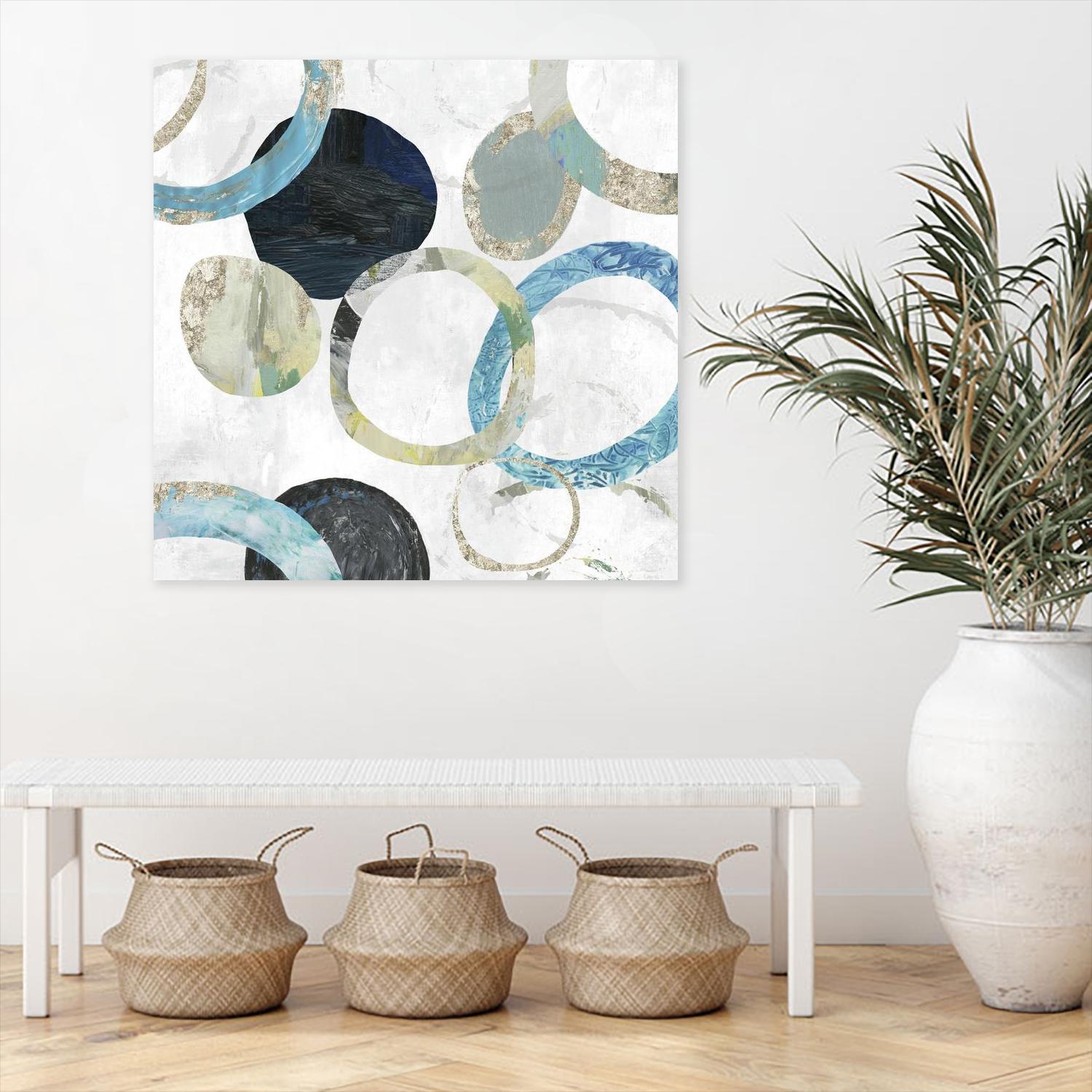 Rings I by Tom Reeves on GIANT ART - blue abstract