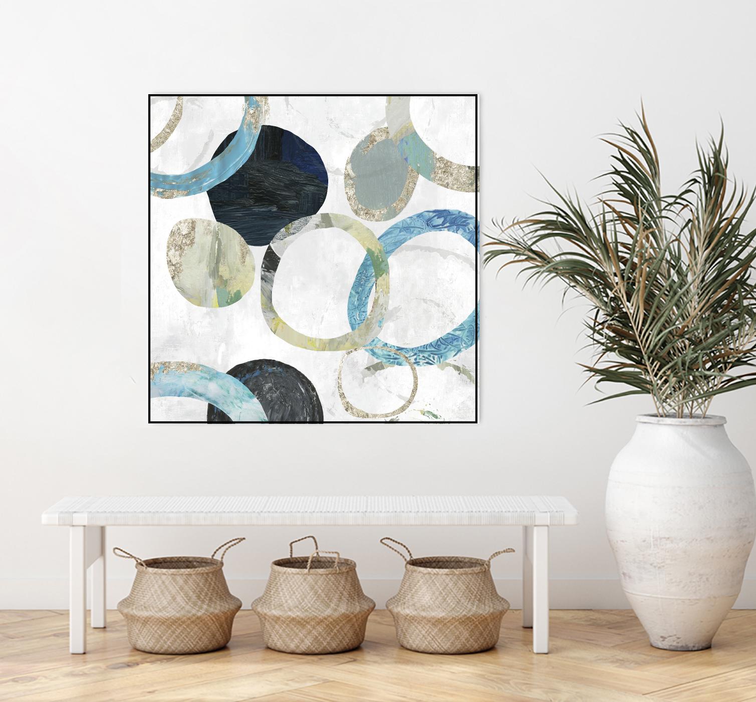 Rings I by Tom Reeves on GIANT ART - blue abstract