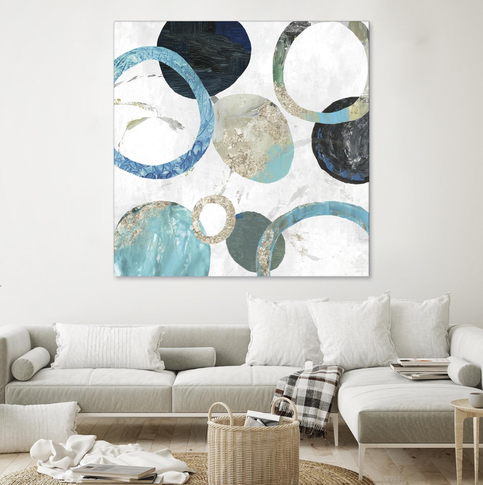 Rings II by Tom Reeves on GIANT ART - blue abstract