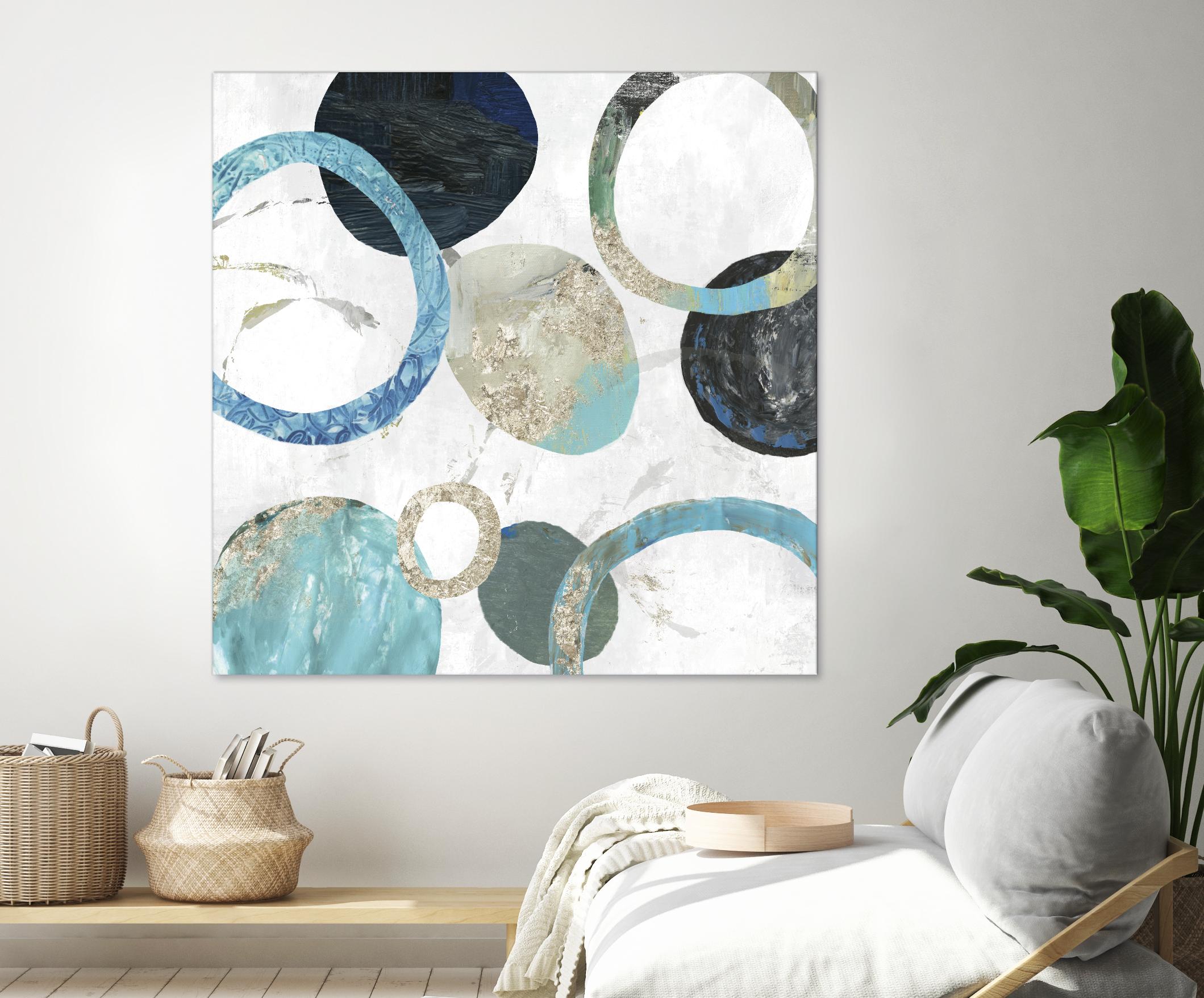 Rings II by Tom Reeves on GIANT ART - blue abstract