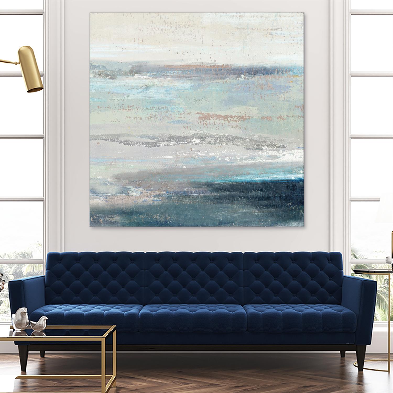 Cabana Waves II by Tom Reeves on GIANT ART - grey abstract