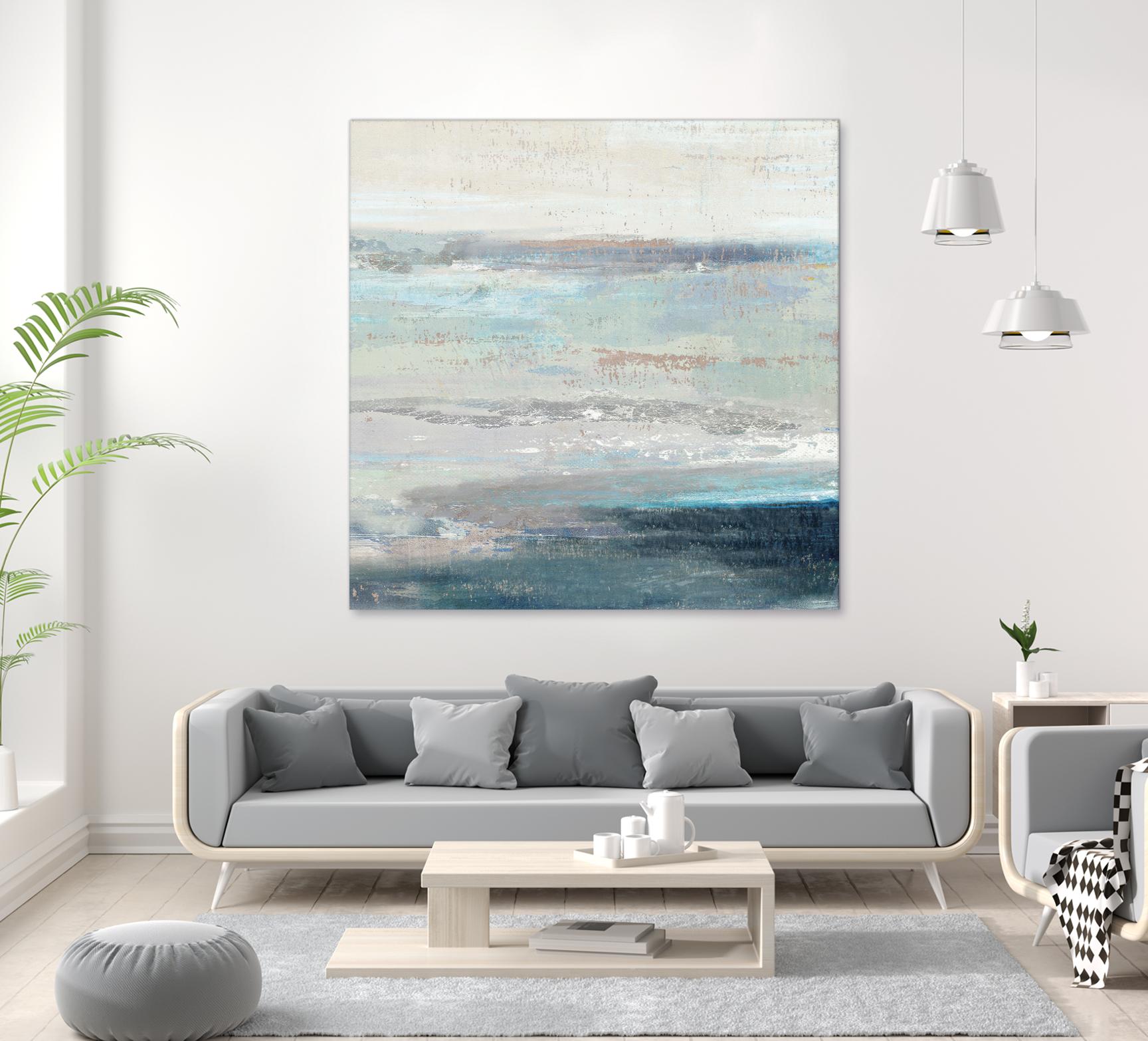 Cabana Waves II by Tom Reeves on GIANT ART - grey abstract