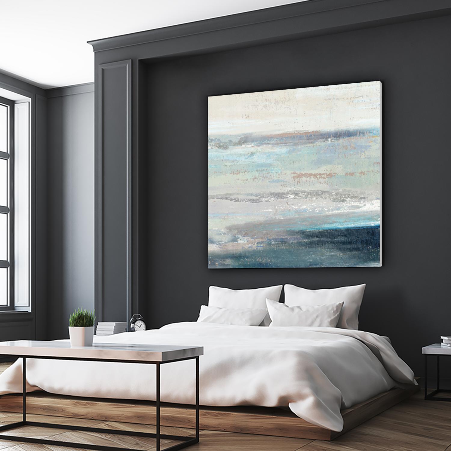 Cabana Waves II by Tom Reeves on GIANT ART - grey abstract