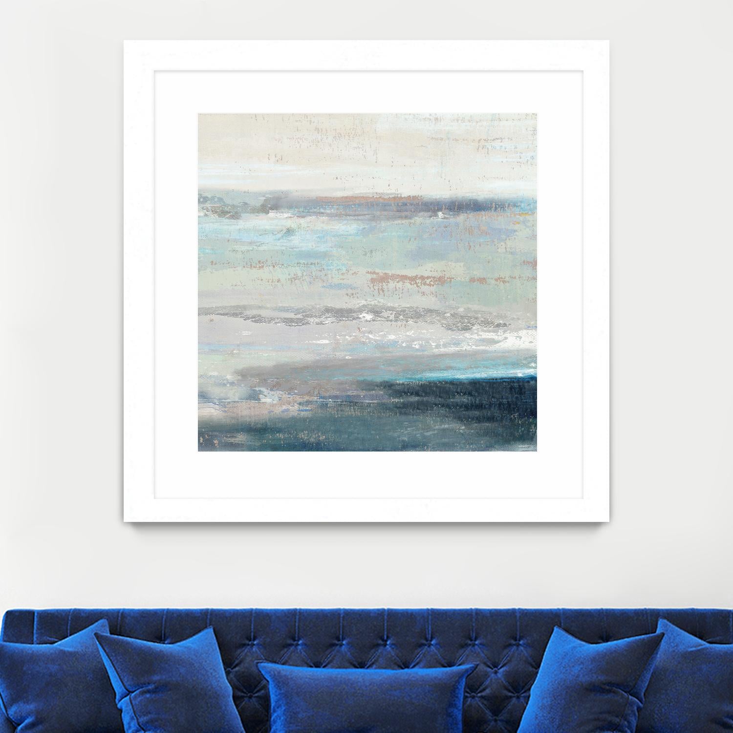 Cabana Waves II by Tom Reeves on GIANT ART - grey abstract