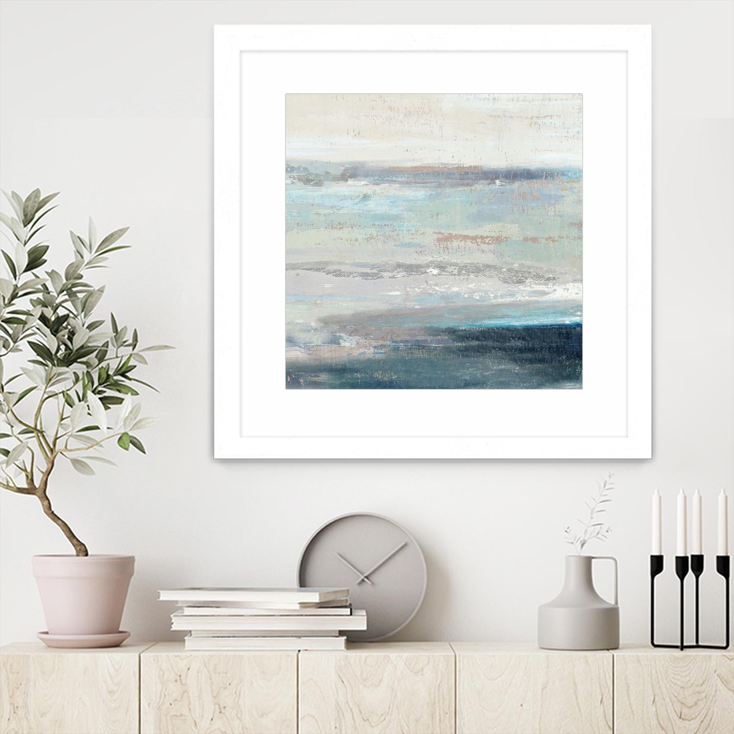 Cabana Waves II by Tom Reeves on GIANT ART - grey abstract