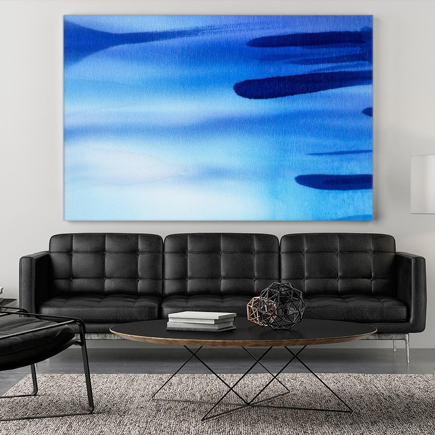 In the Fog by Ritika Ghandi on GIANT ART - blue abstract
