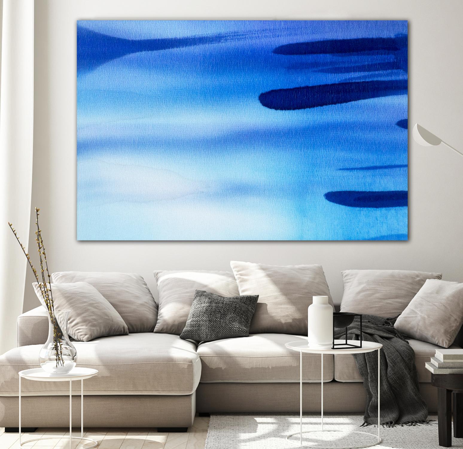 In the Fog by Ritika Ghandi on GIANT ART - blue abstract