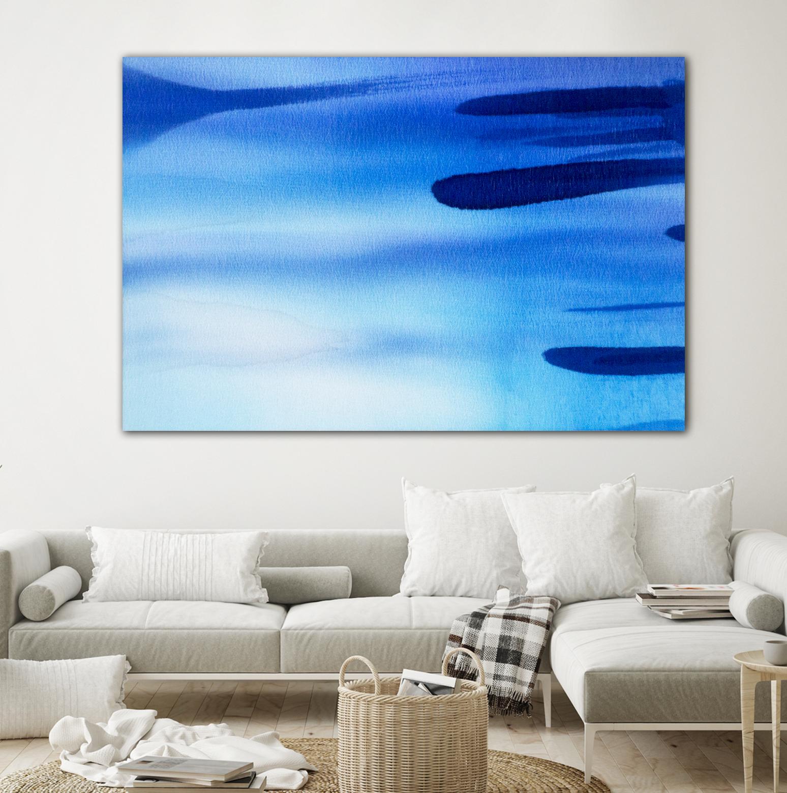 In the Fog by Ritika Ghandi on GIANT ART - blue abstract