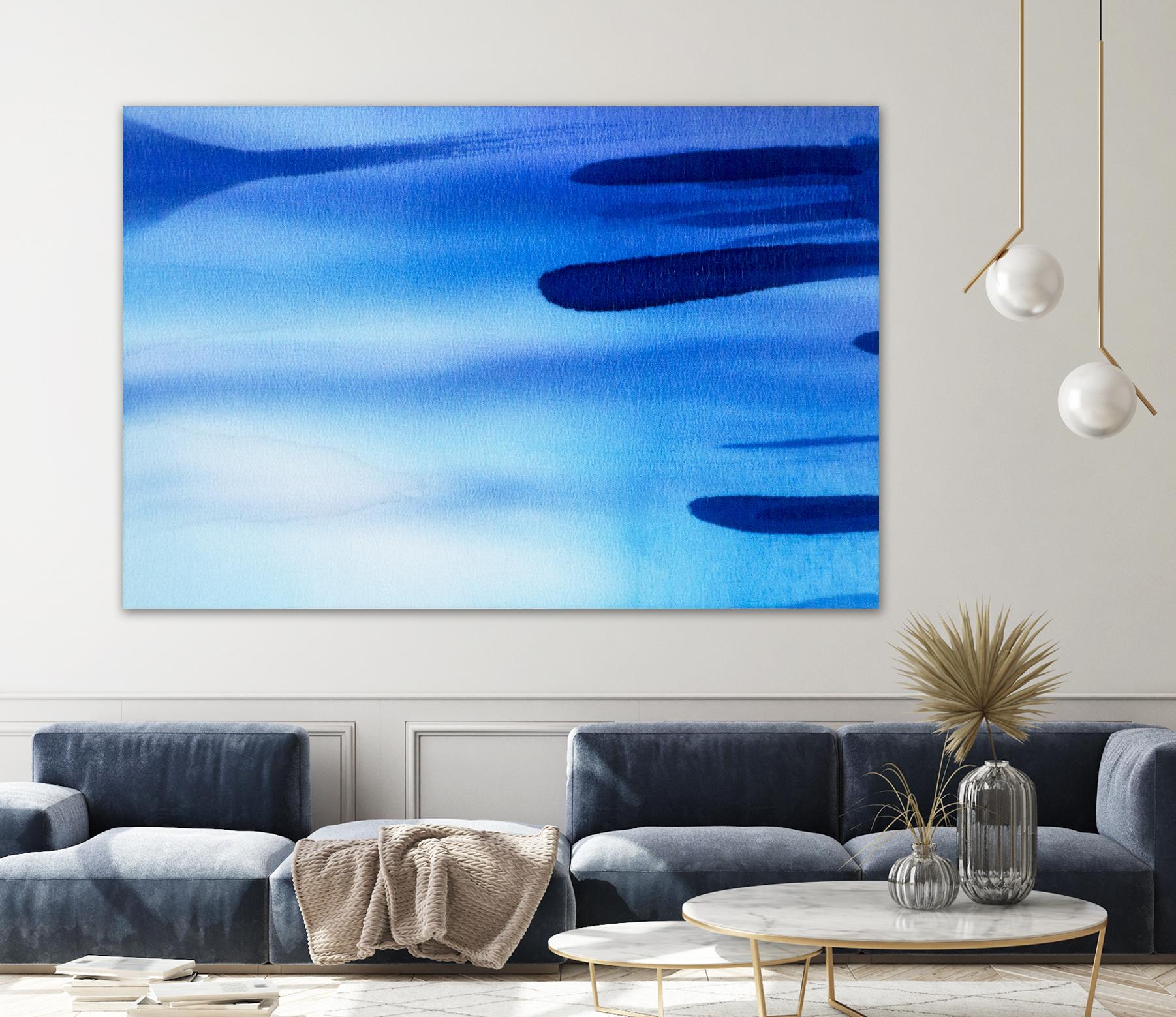 In the Fog by Ritika Ghandi on GIANT ART - blue abstract