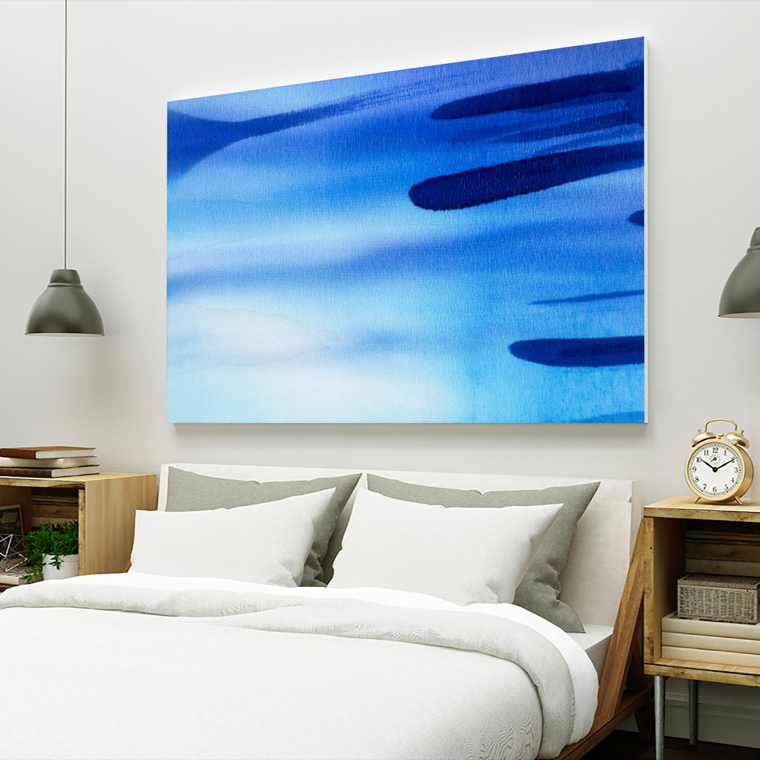 In the Fog by Ritika Ghandi on GIANT ART - blue abstract