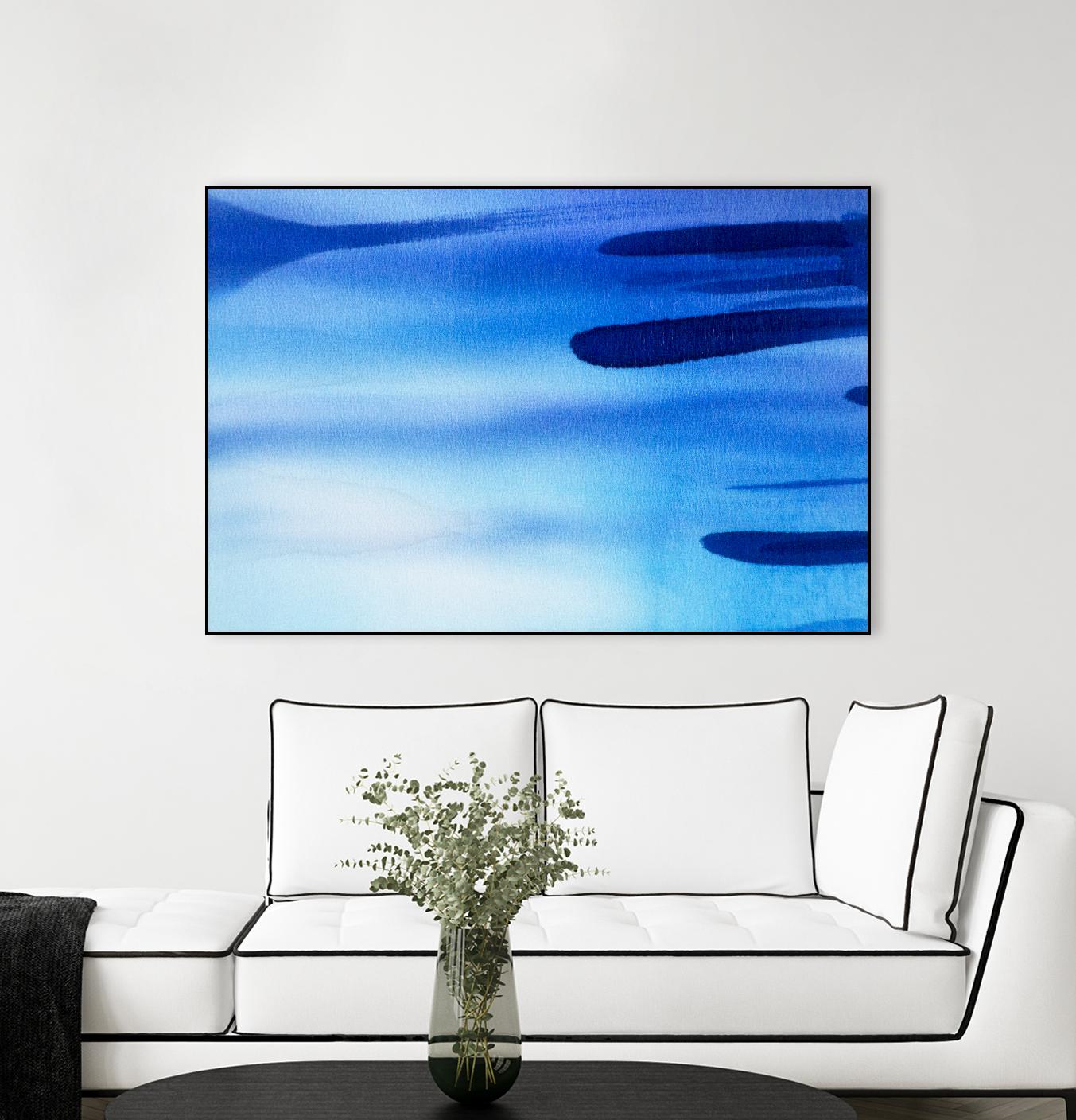 In the Fog by Ritika Ghandi on GIANT ART - blue abstract