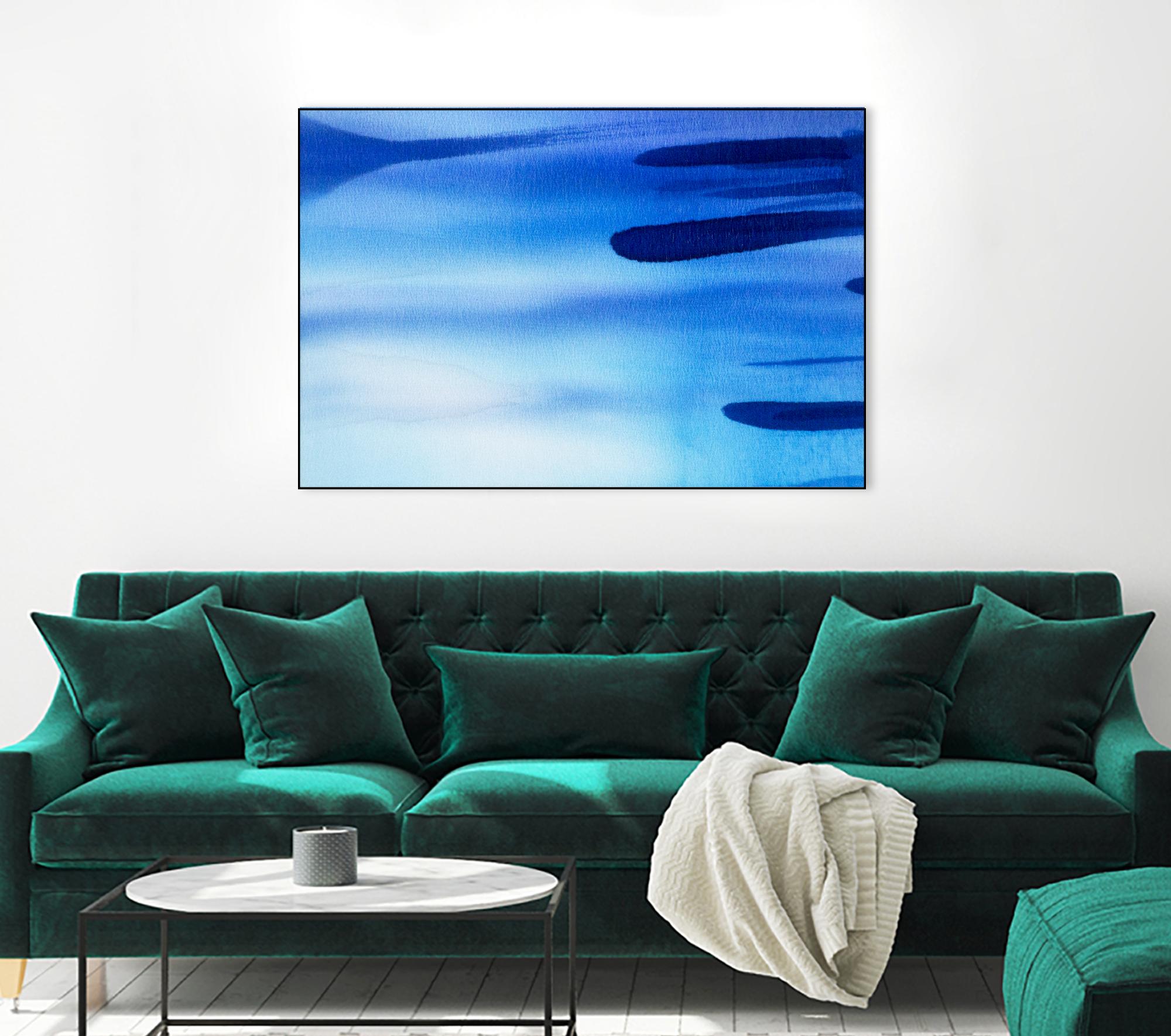 In the Fog by Ritika Ghandi on GIANT ART - blue abstract