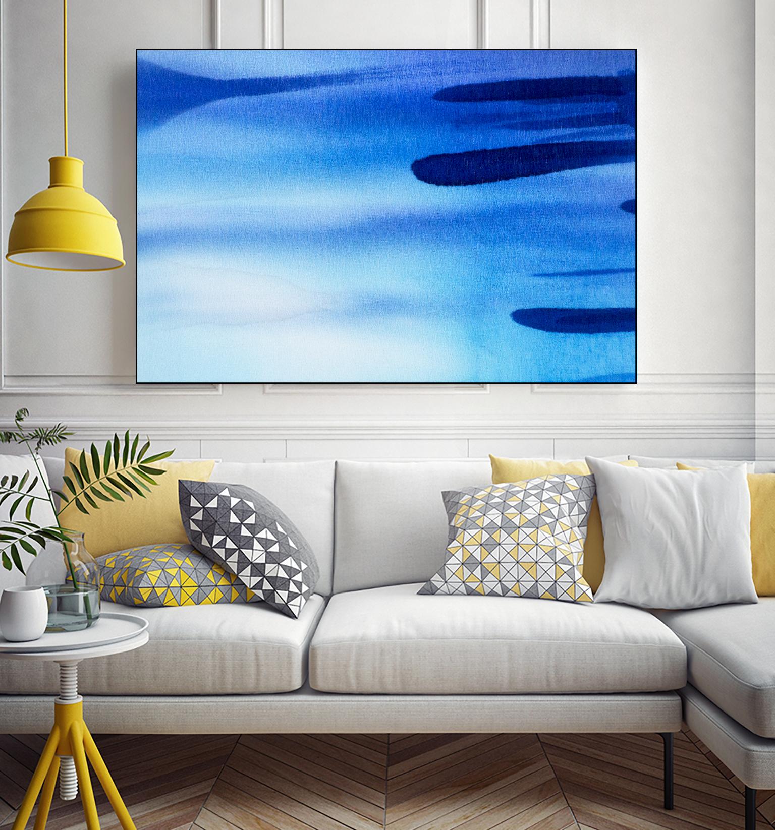 In the Fog by Ritika Ghandi on GIANT ART - blue abstract