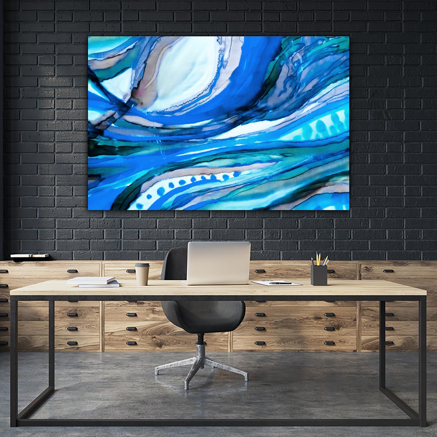 Spa II by Ritika Ghandi on GIANT ART - turquoise abstract