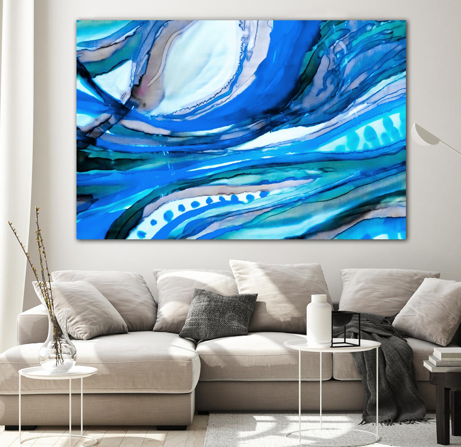 Spa II by Ritika Ghandi on GIANT ART - turquoise abstract