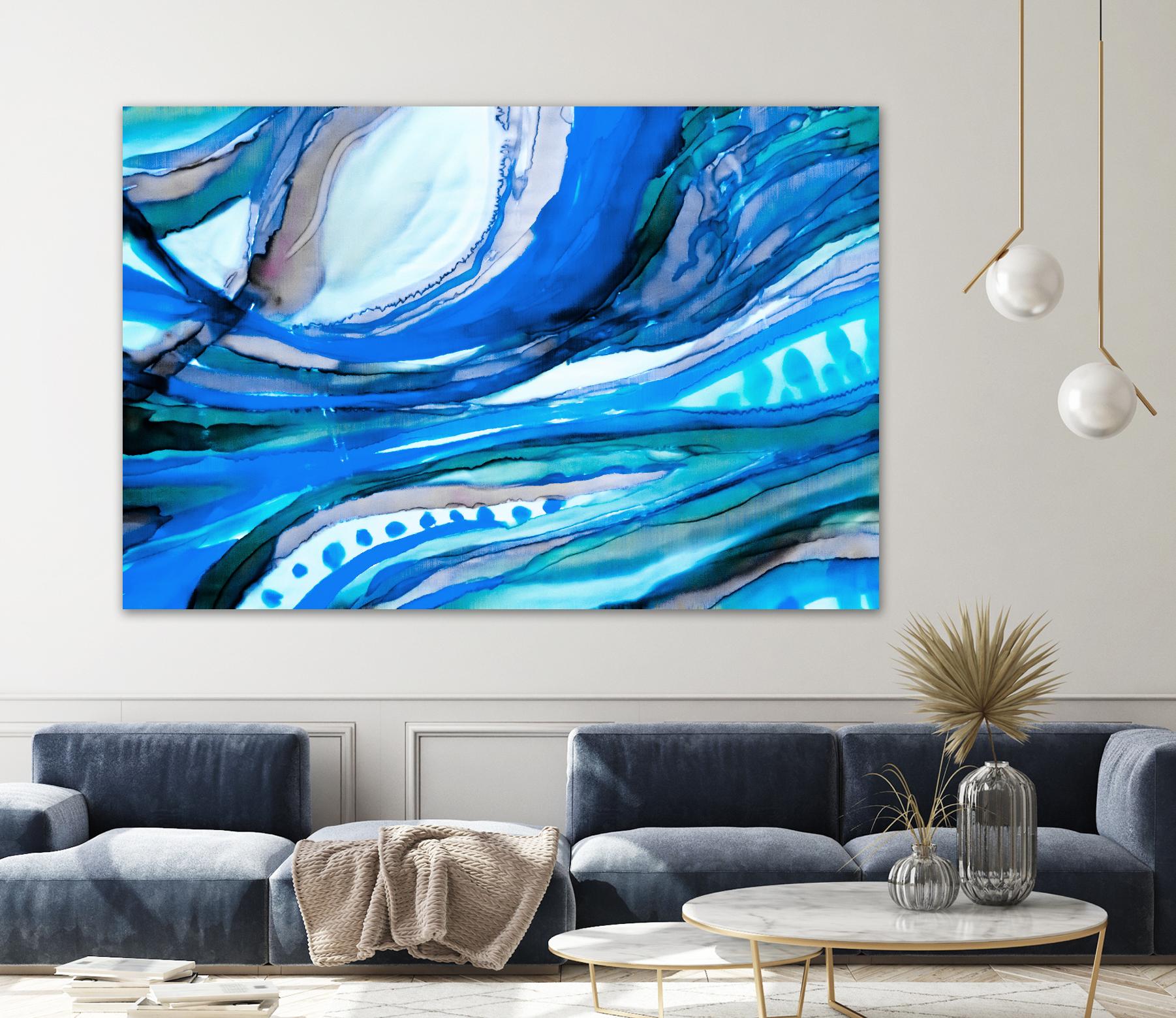 Spa II by Ritika Ghandi on GIANT ART - turquoise abstract