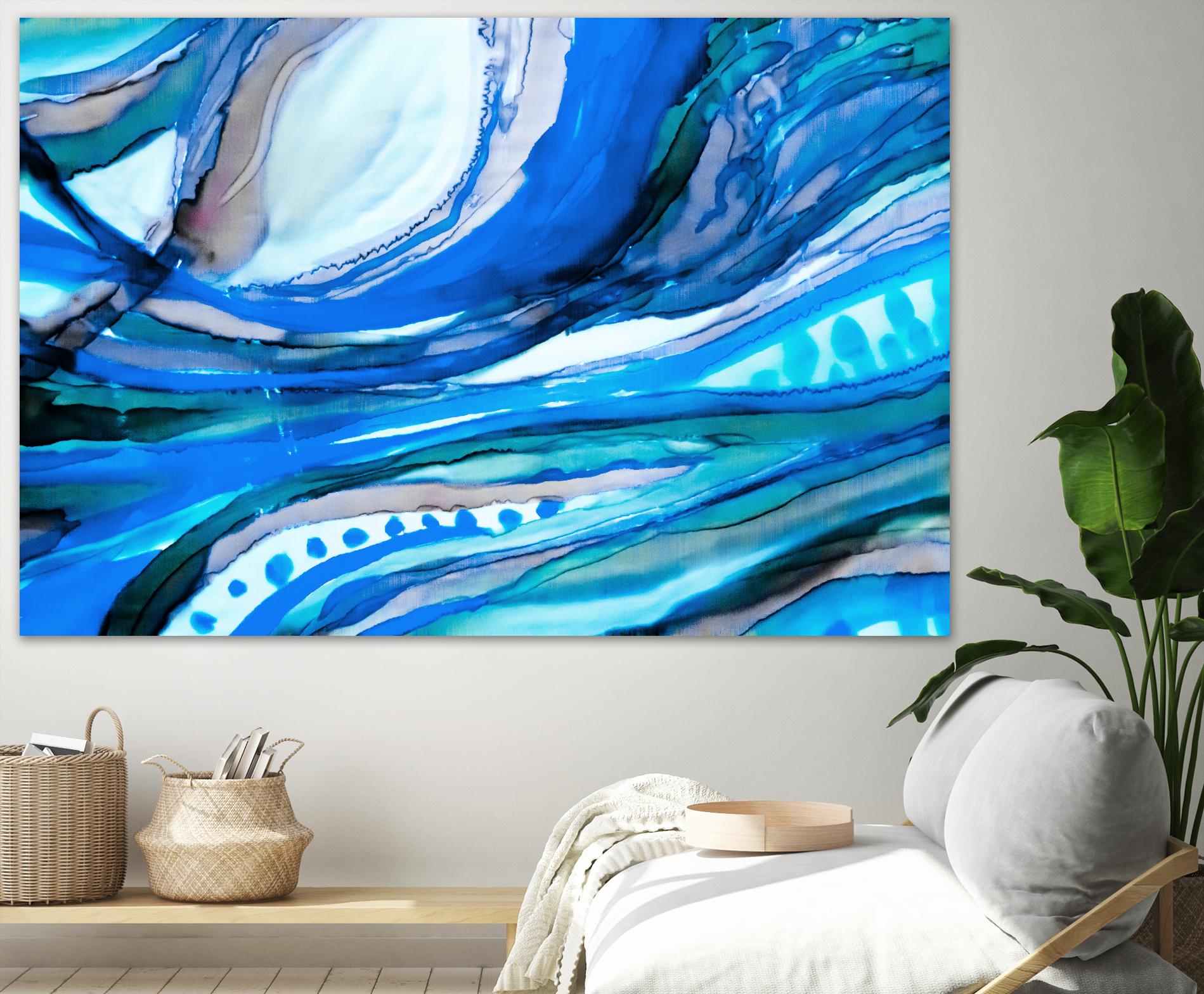 Spa II by Ritika Ghandi on GIANT ART - turquoise abstract