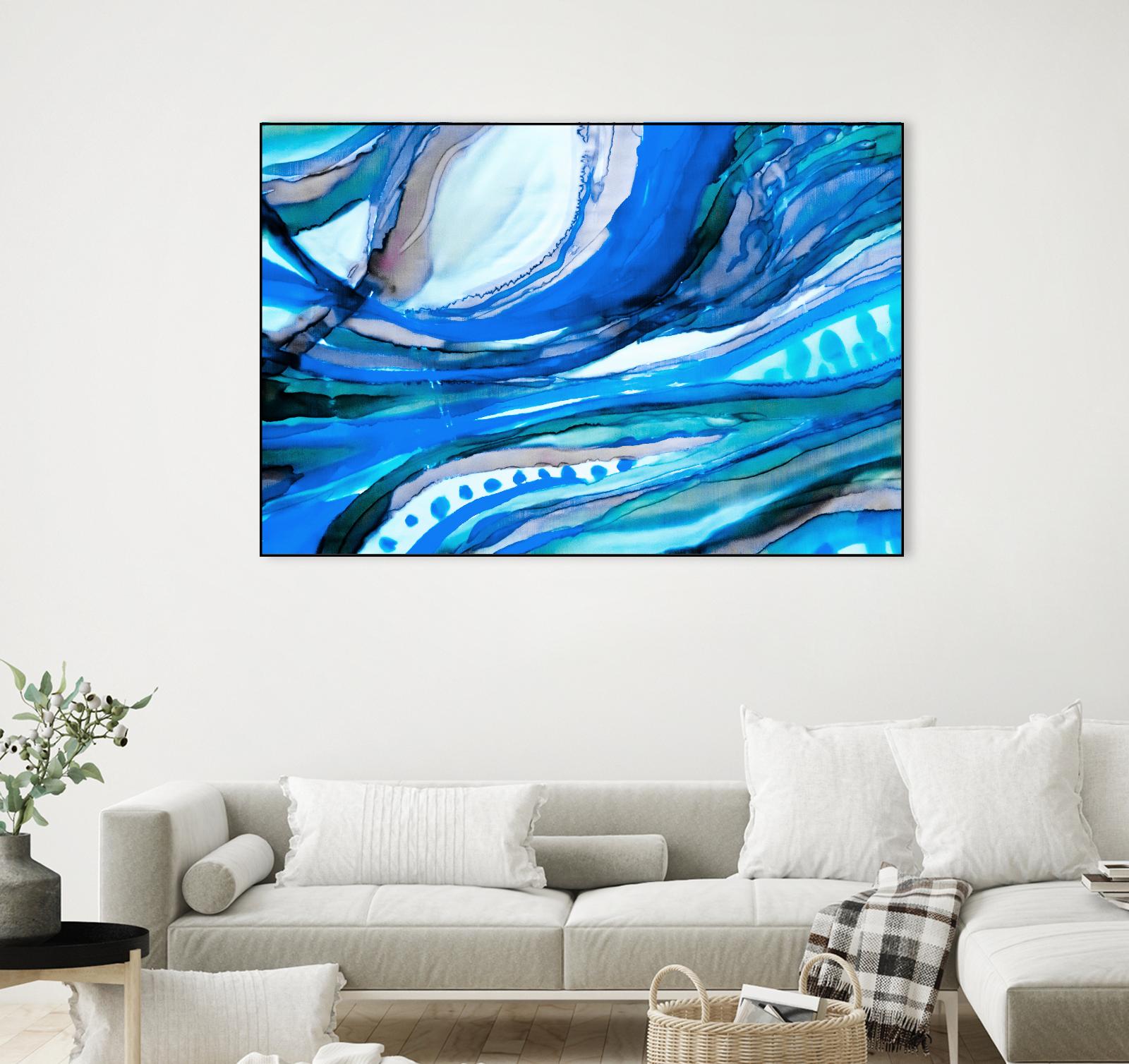 Spa II by Ritika Ghandi on GIANT ART - turquoise abstract