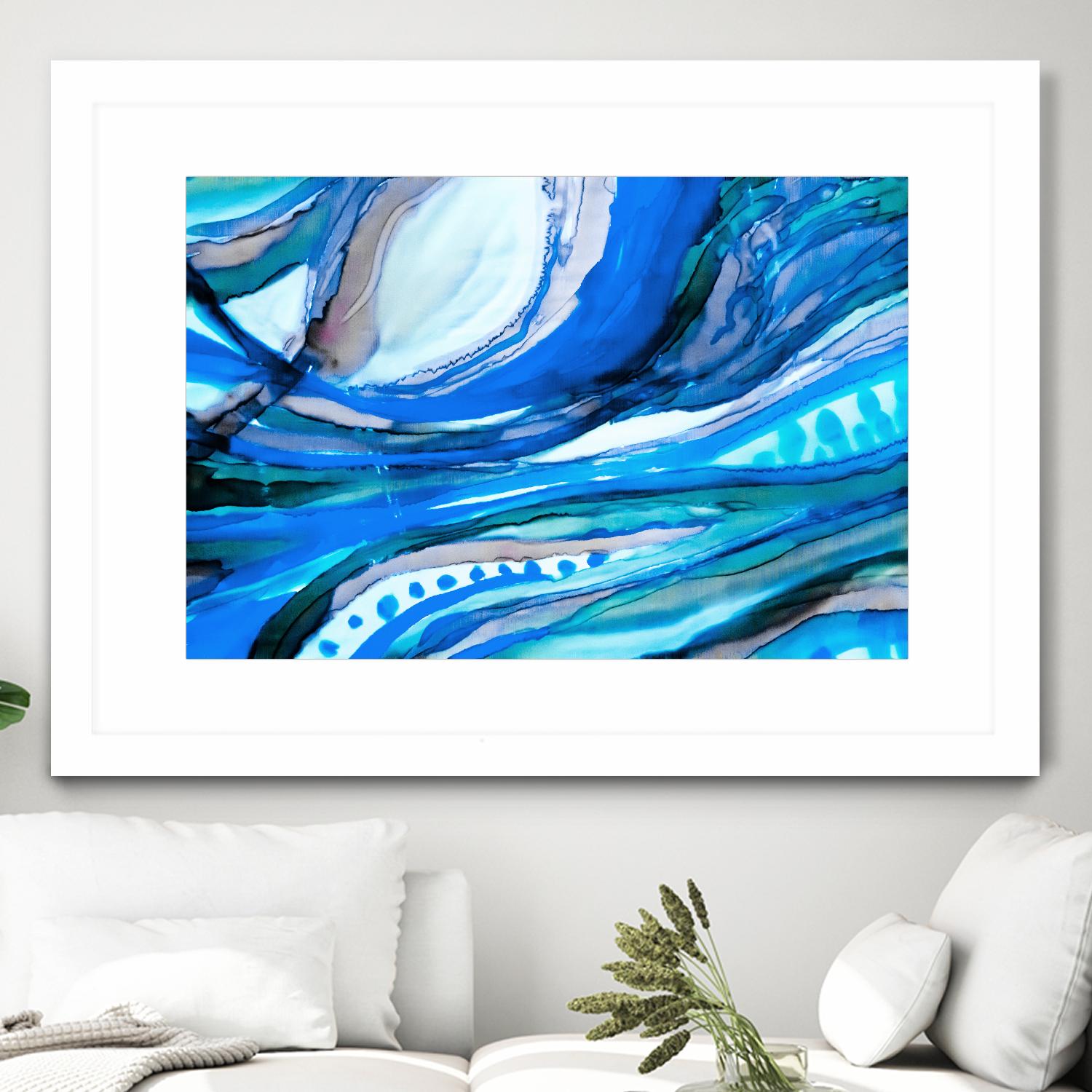 Spa II by Ritika Ghandi on GIANT ART - turquoise abstract