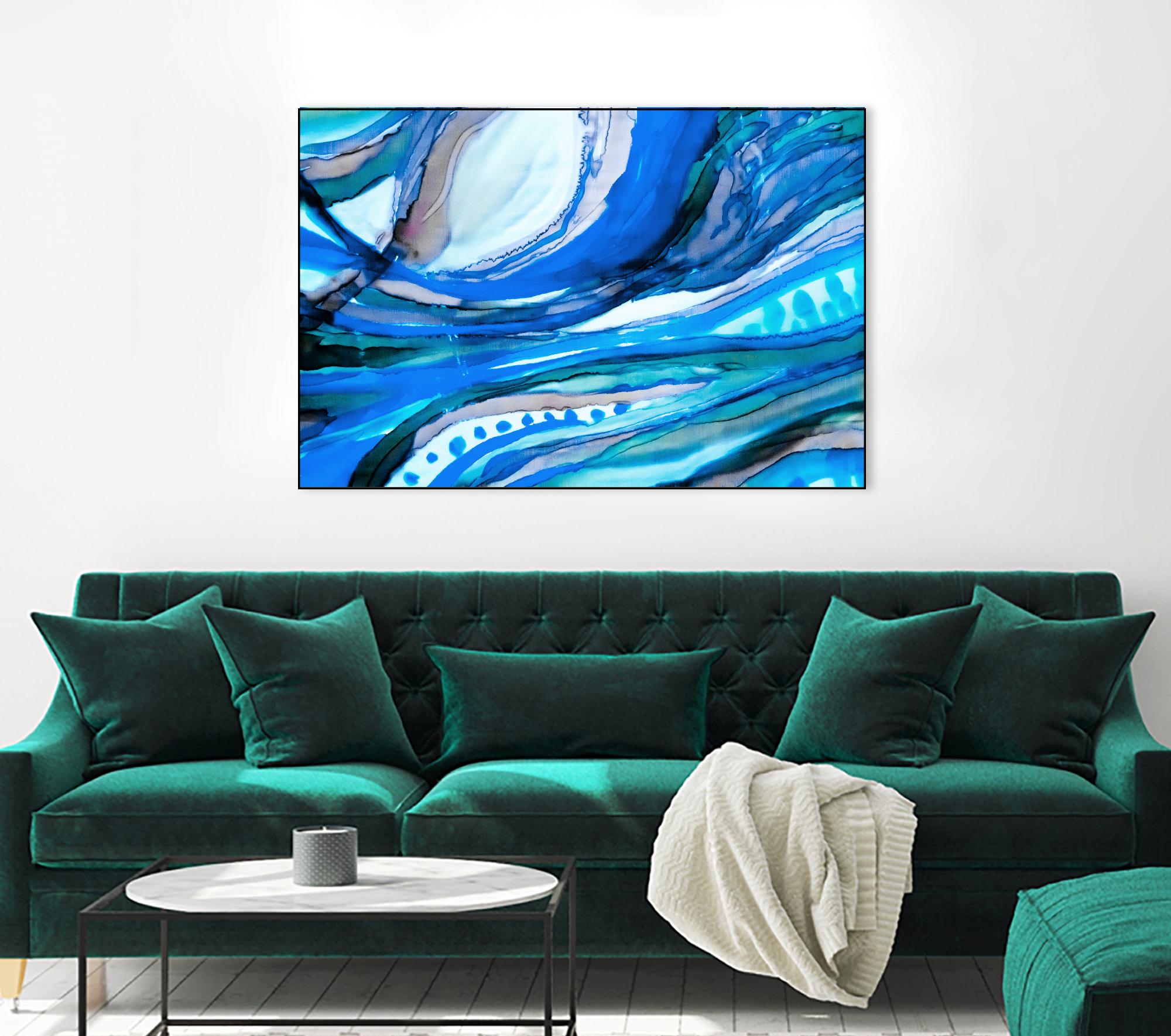 Spa II by Ritika Ghandi on GIANT ART - turquoise abstract