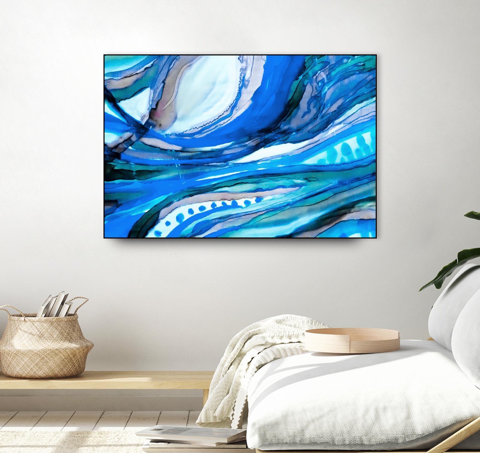Spa II by Ritika Ghandi on GIANT ART - turquoise abstract