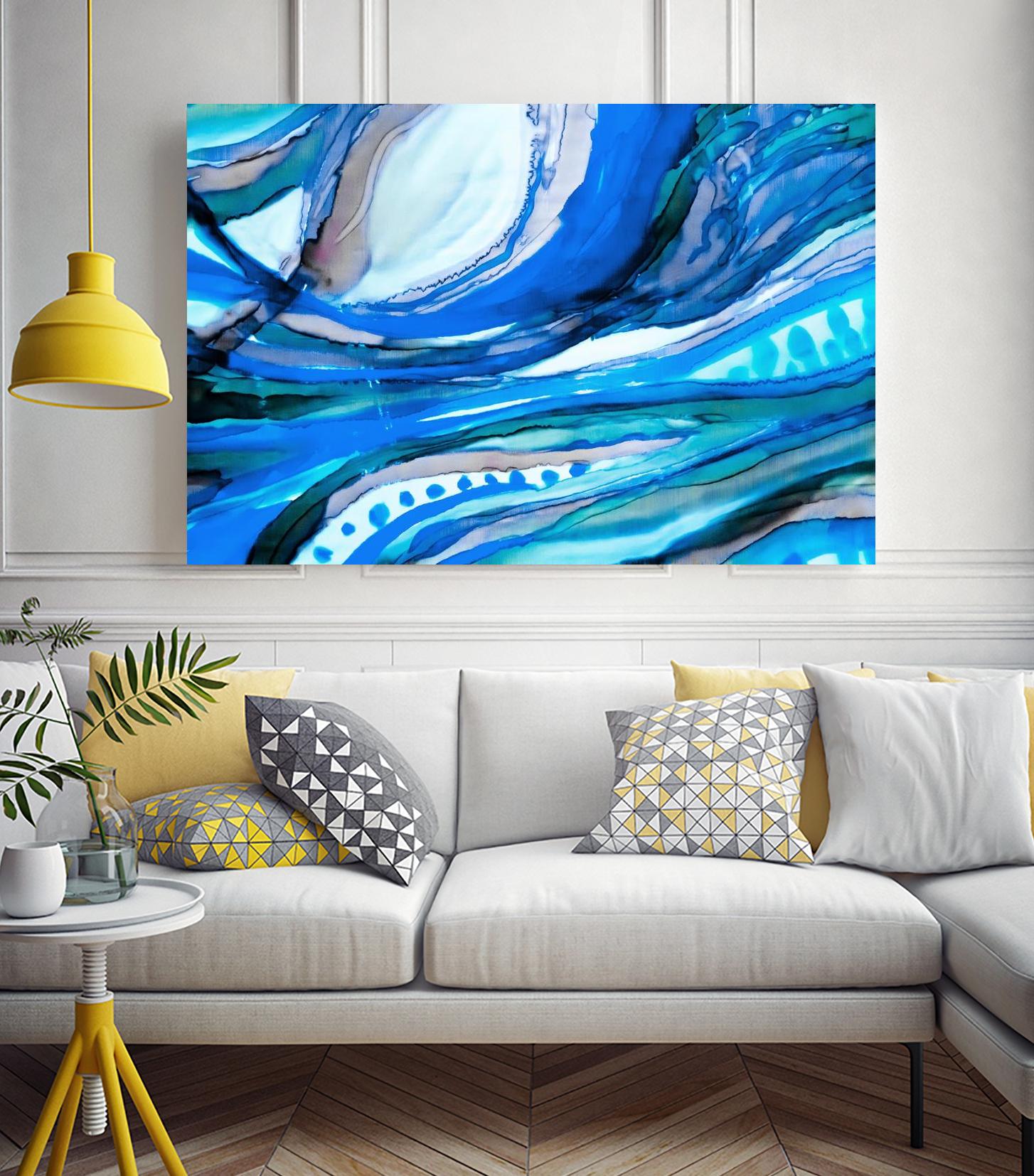Spa II by Ritika Ghandi on GIANT ART - turquoise abstract