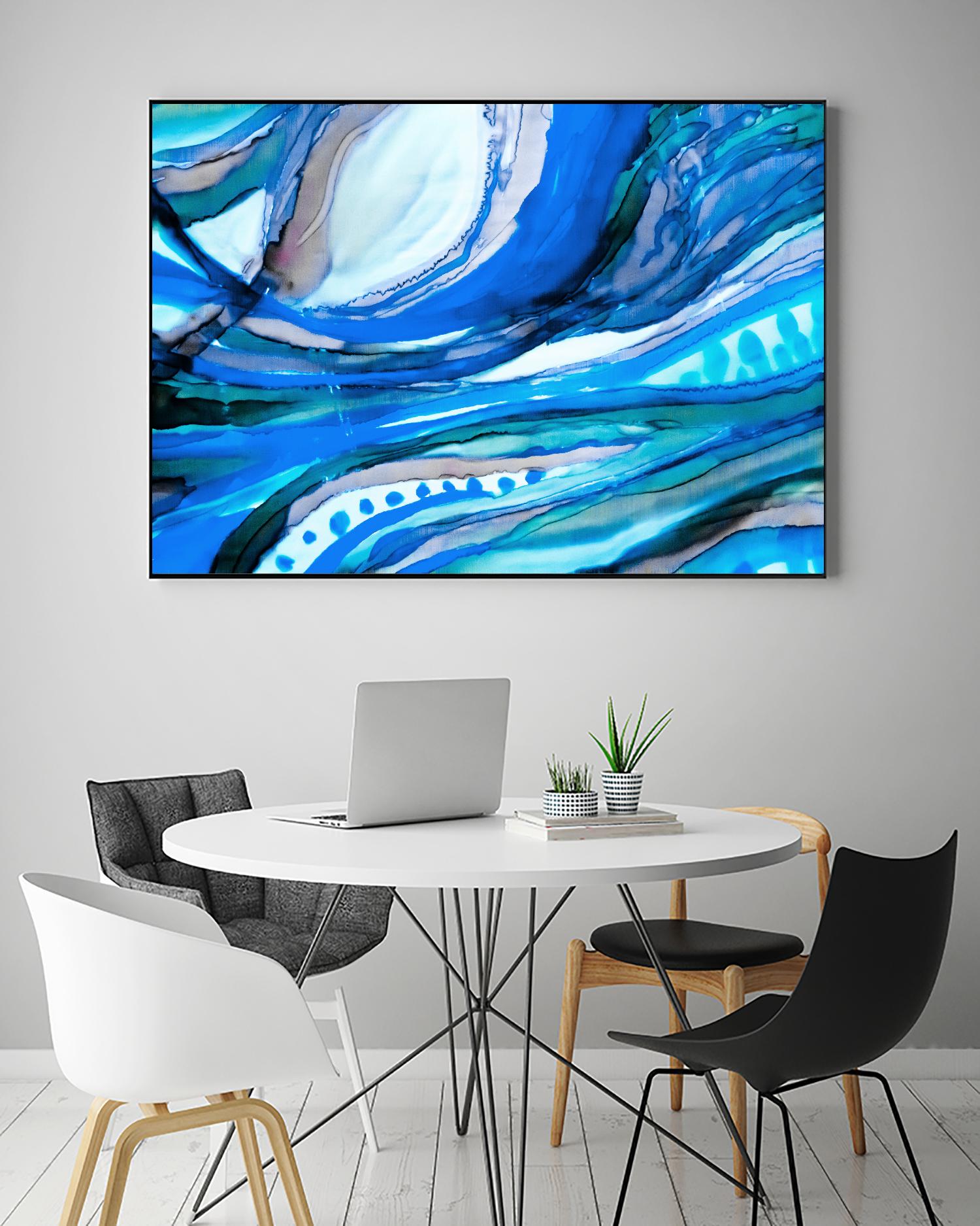 Spa II by Ritika Ghandi on GIANT ART - turquoise abstract