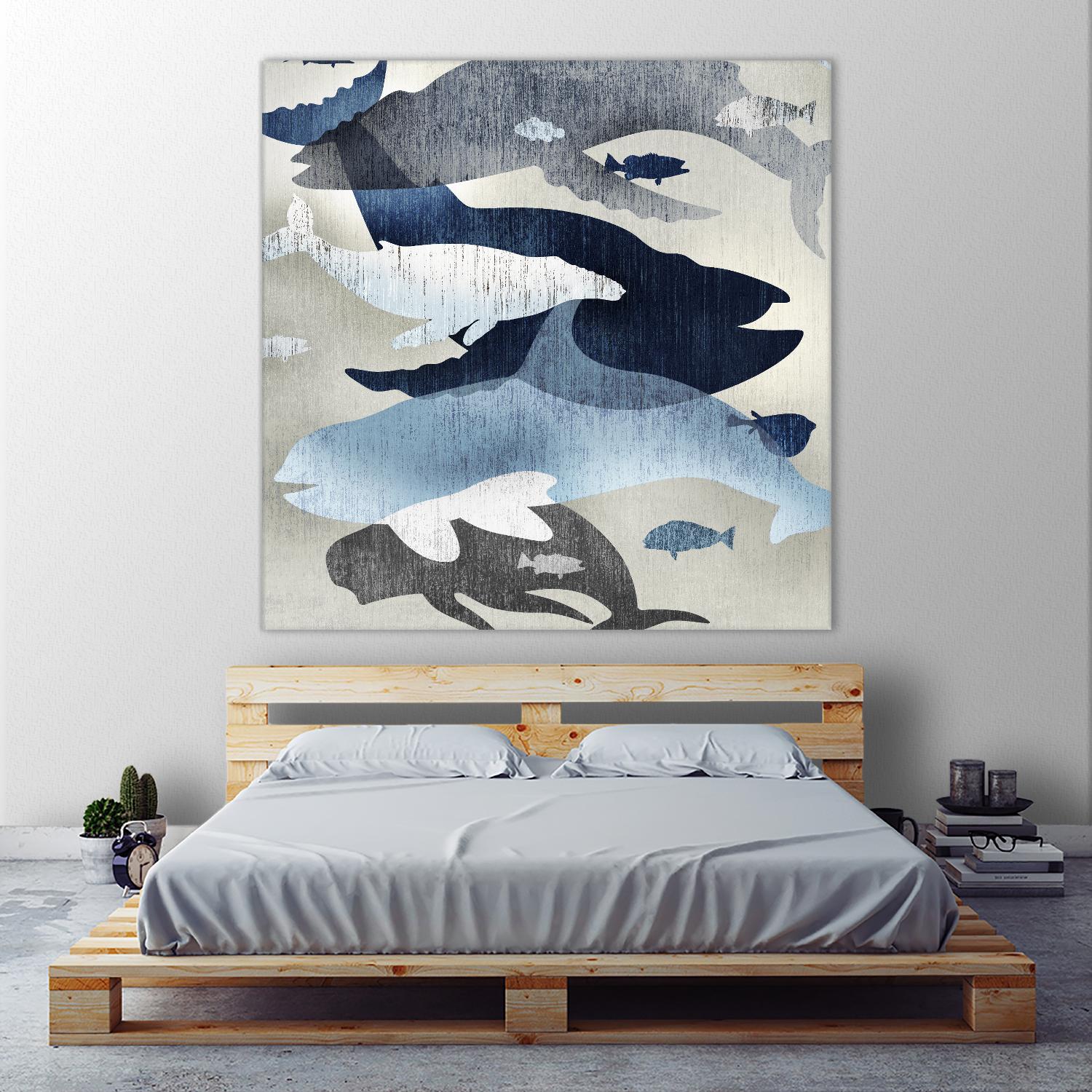 Whale Watching II by Edward Selkirk on GIANT ART - beige nautical