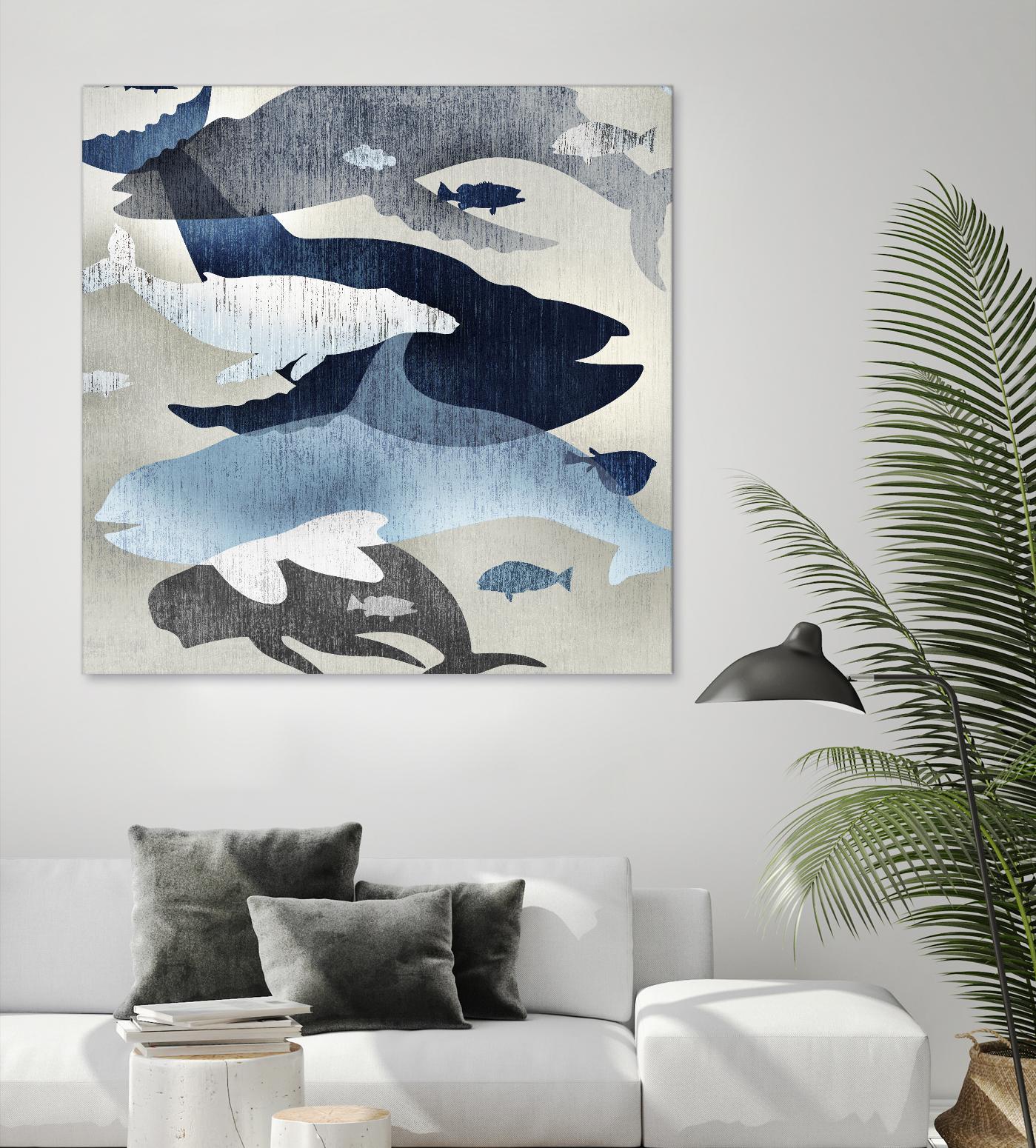 Whale Watching II by Edward Selkirk on GIANT ART - beige nautical
