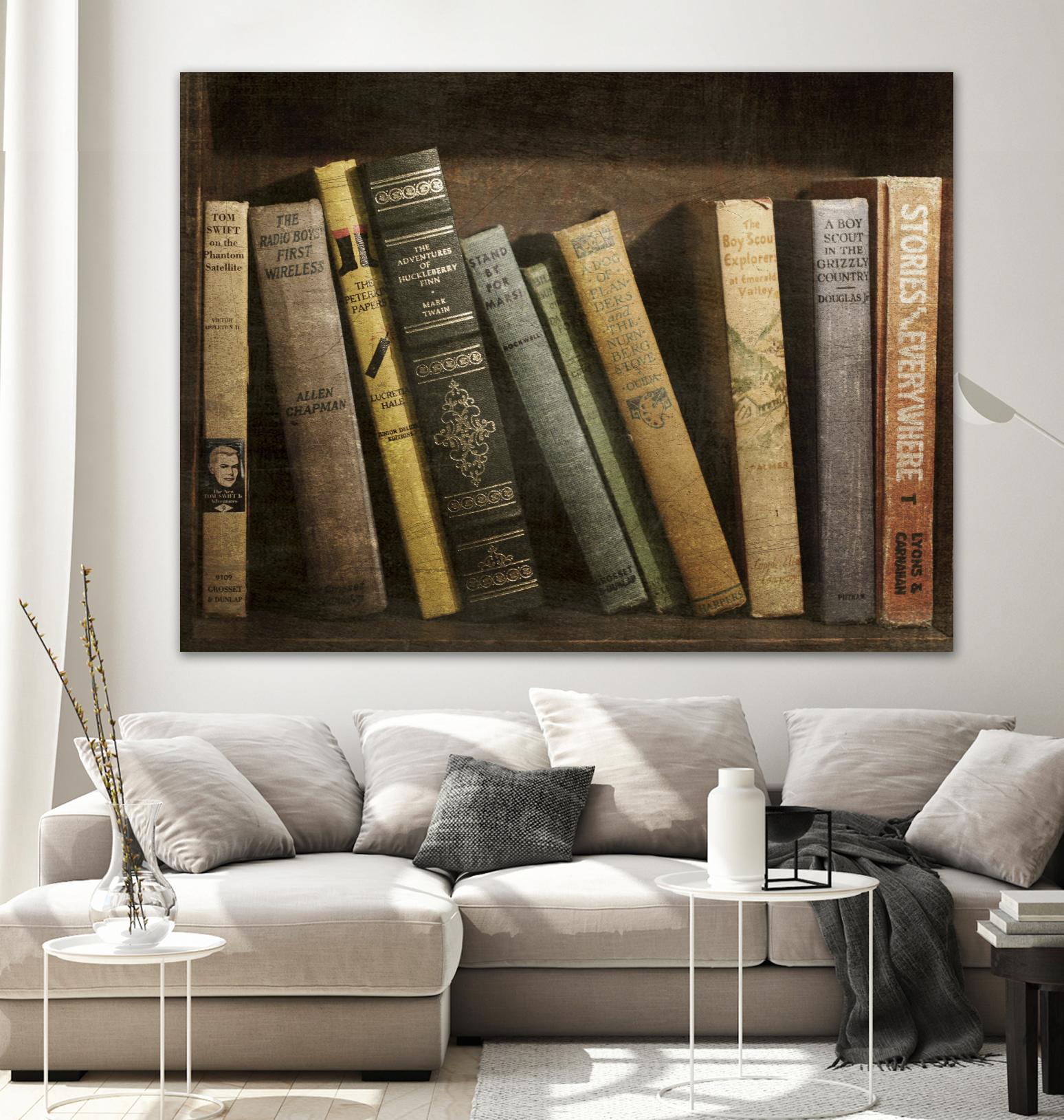 Vintage Book Collection II by Sylvia Cook on GIANT ART - orange leisure