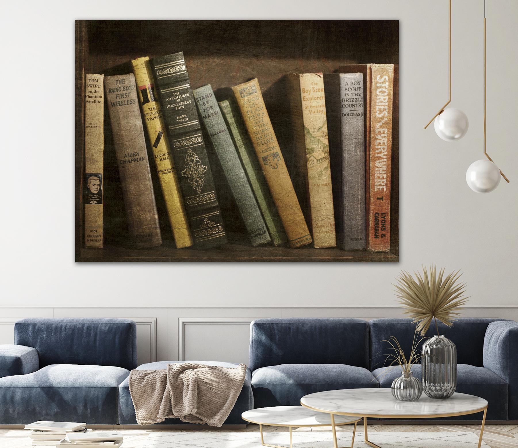 Vintage Book Collection II by Sylvia Cook on GIANT ART - orange leisure