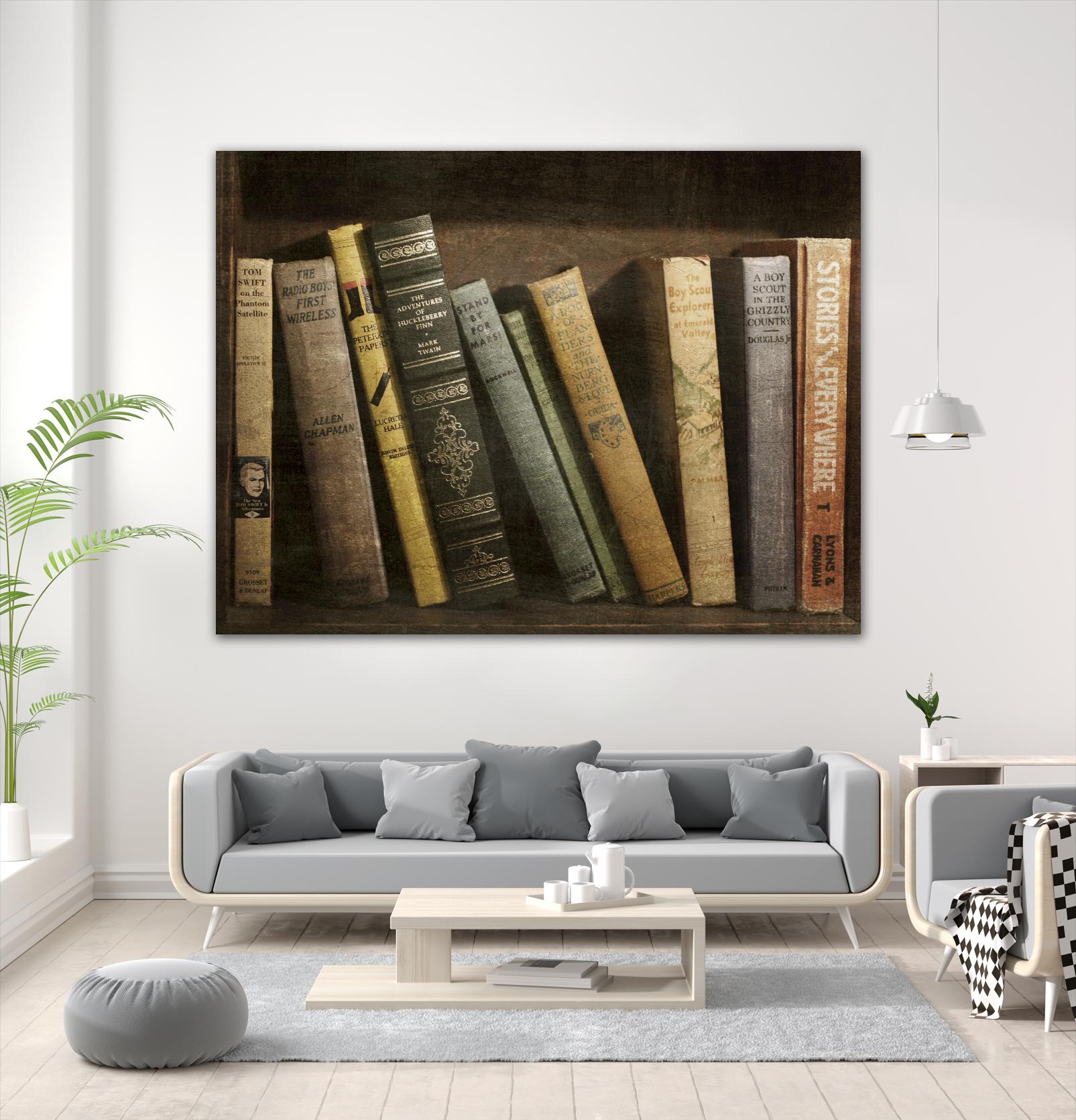 Vintage Book Collection II by Sylvia Cook on GIANT ART - orange leisure