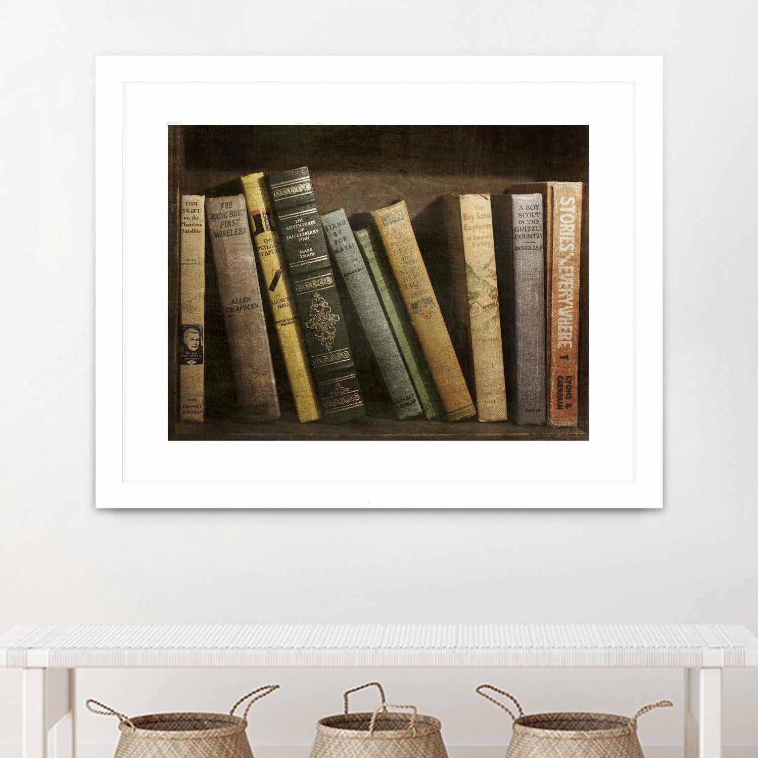 Vintage Book Collection II by Sylvia Cook on GIANT ART - orange leisure