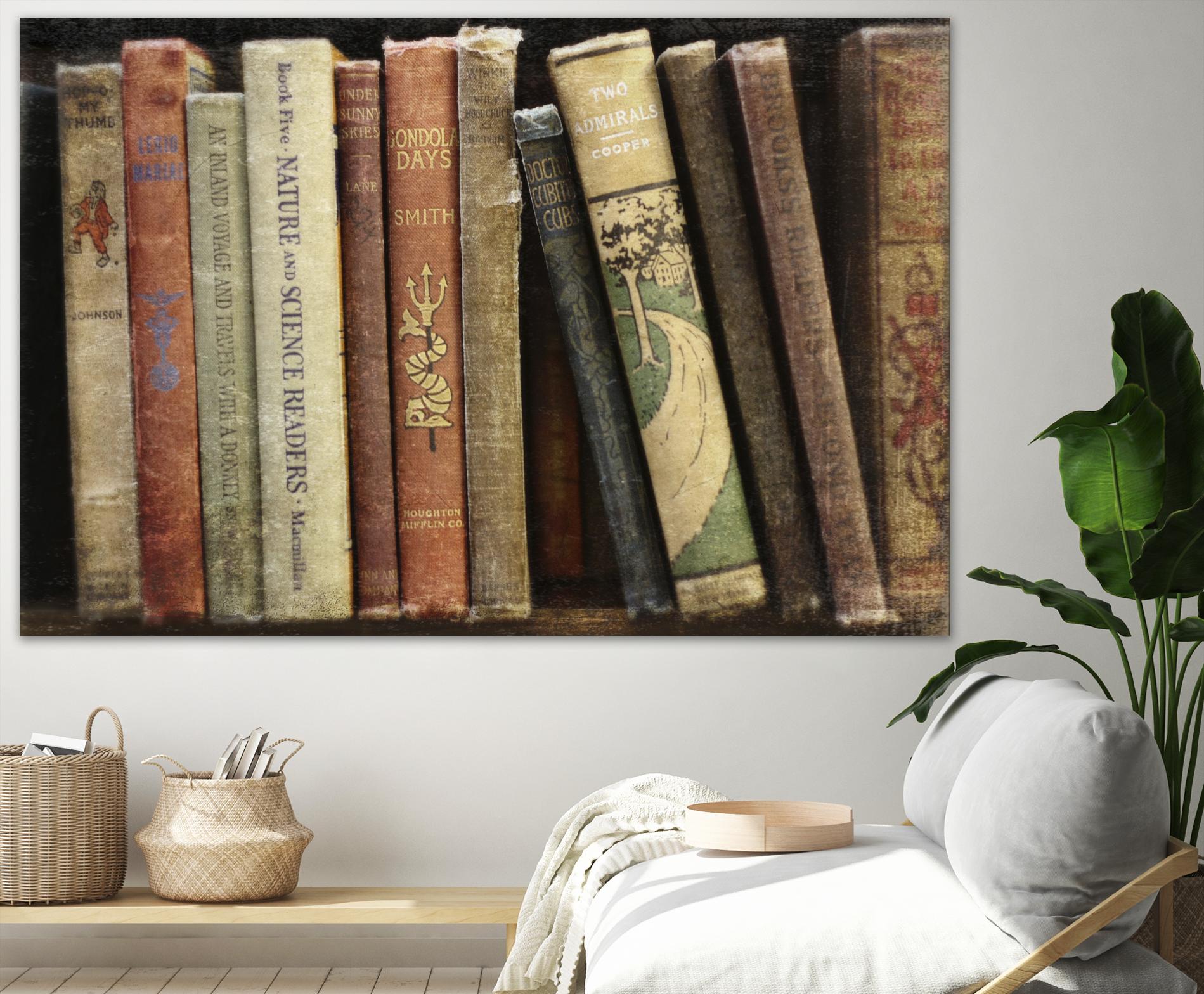 Vintage Book Collection III by Sylvia Cook on GIANT ART - white leisure