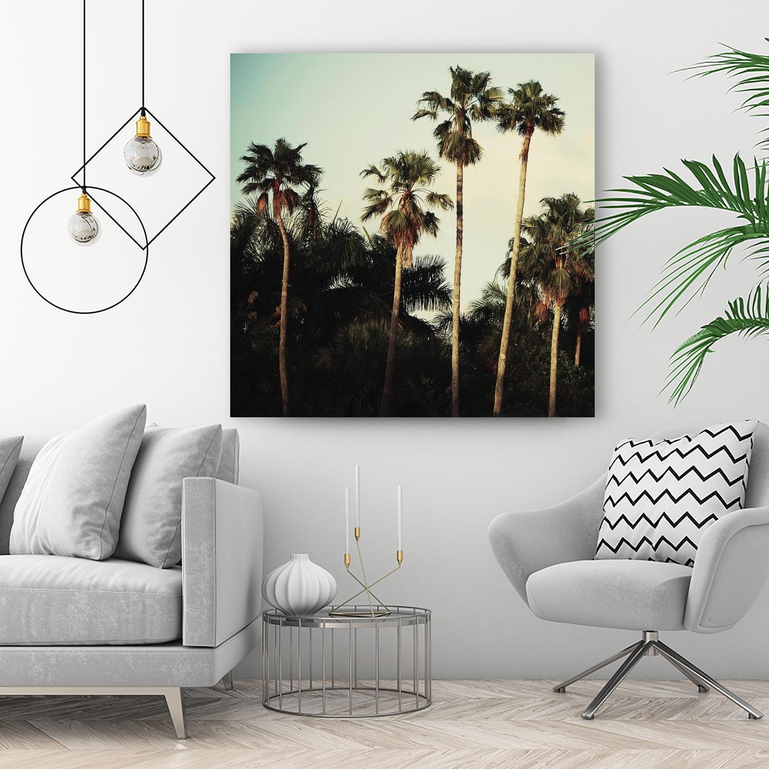 Beverly Hills I by Chelsea Victoria on GIANT ART - green botanical palm tree