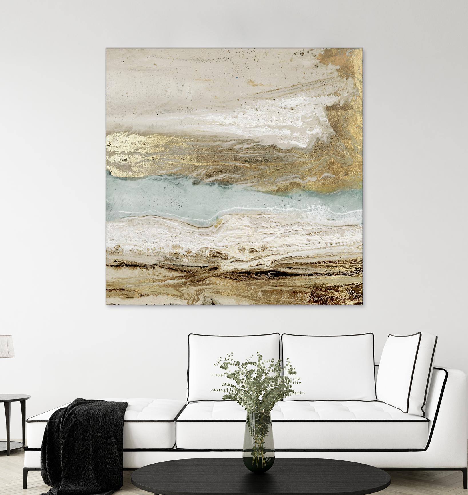 Playa Secreto II by Wendy Kroeker on GIANT ART - beige abstract