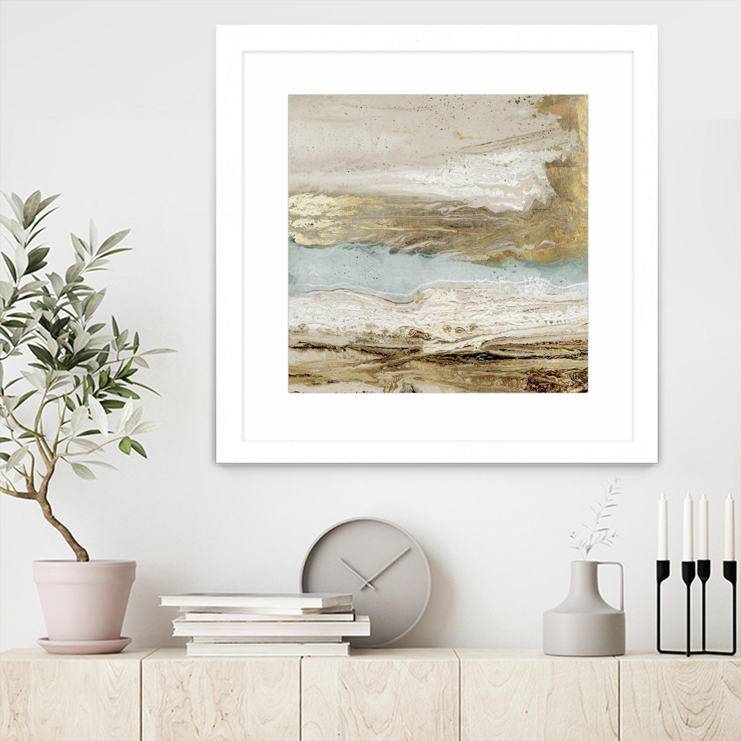 Playa Secreto II by Wendy Kroeker on GIANT ART - beige abstract