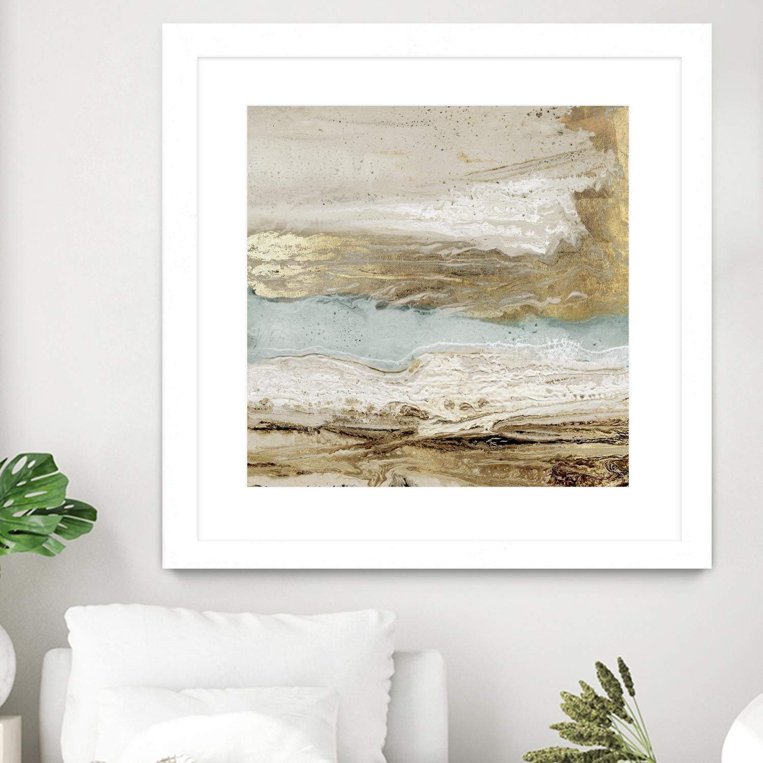 Playa Secreto II by Wendy Kroeker on GIANT ART - beige abstract