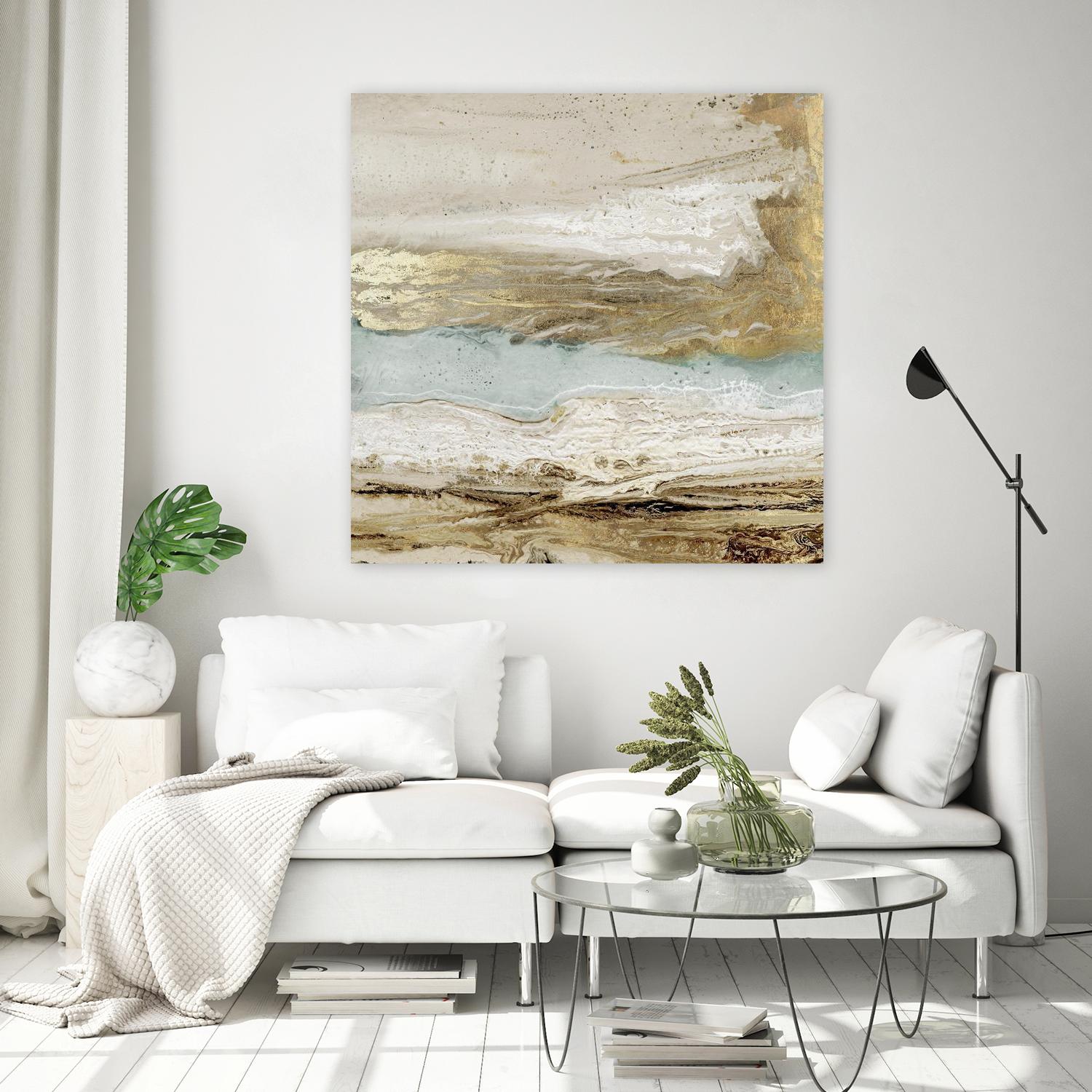 Playa Secreto II by Wendy Kroeker on GIANT ART - beige abstract