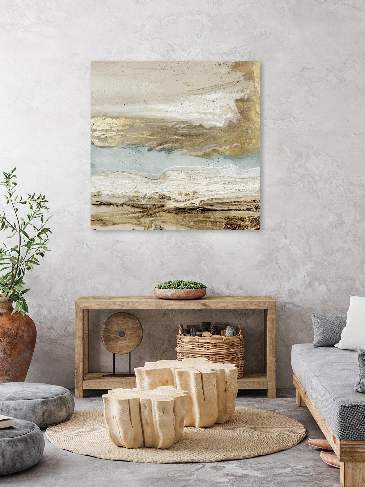 Playa Secreto II by Wendy Kroeker on GIANT ART - beige abstract