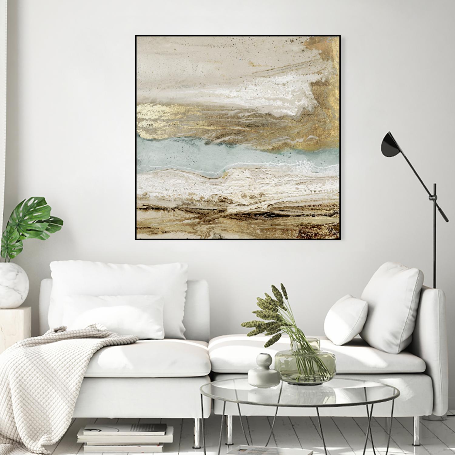 Playa Secreto II by Wendy Kroeker on GIANT ART - beige abstract
