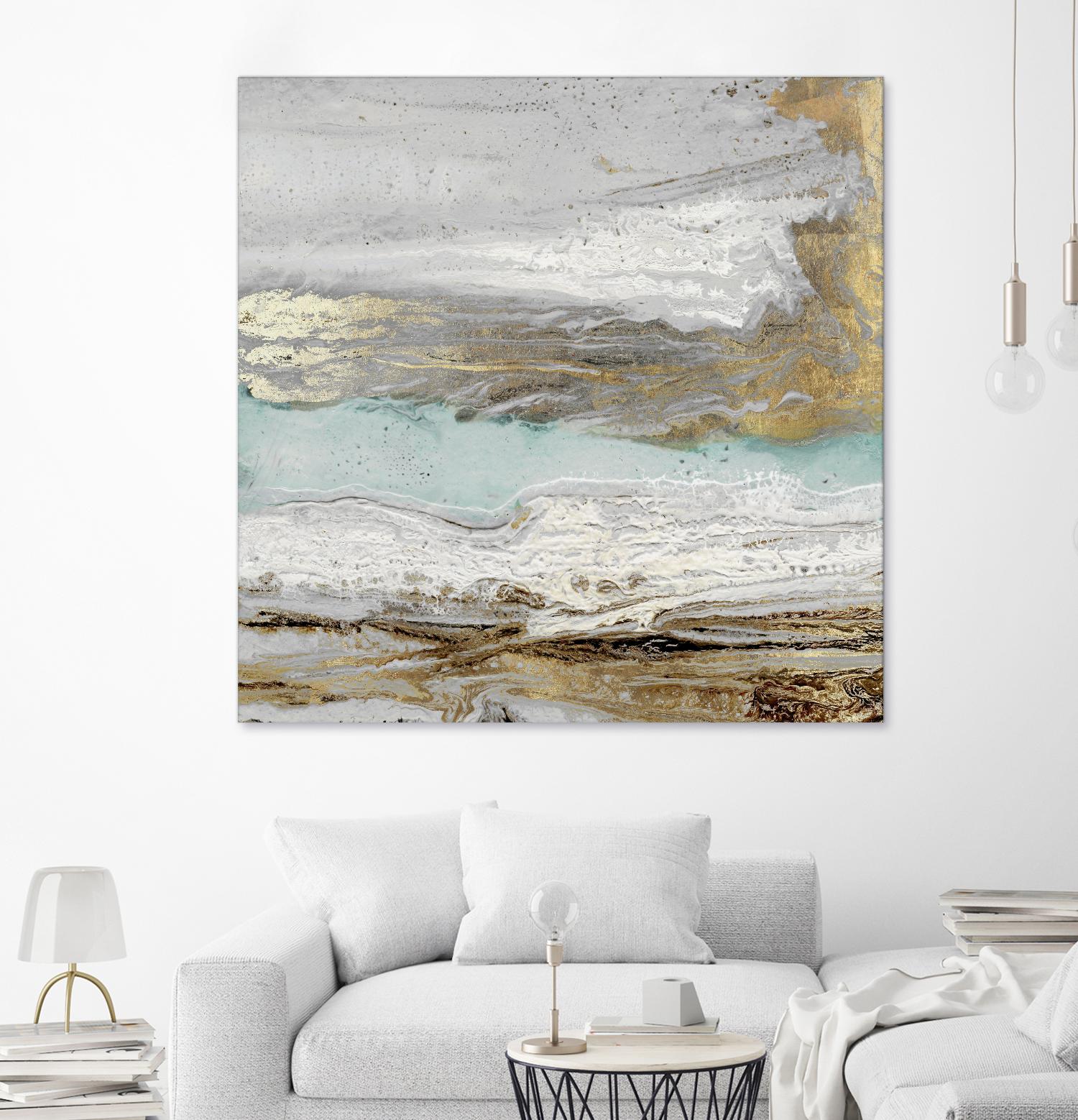 Playa Secreto II Teal Version by Wendy Kroeker on GIANT ART - blue abstract