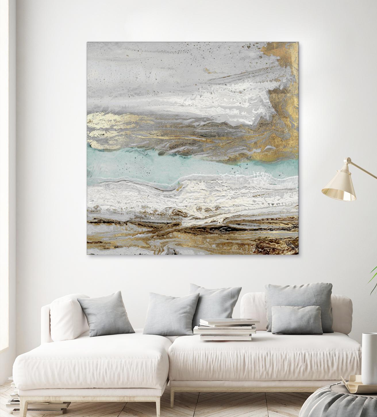 Playa Secreto II Teal Version by Wendy Kroeker on GIANT ART - blue abstract