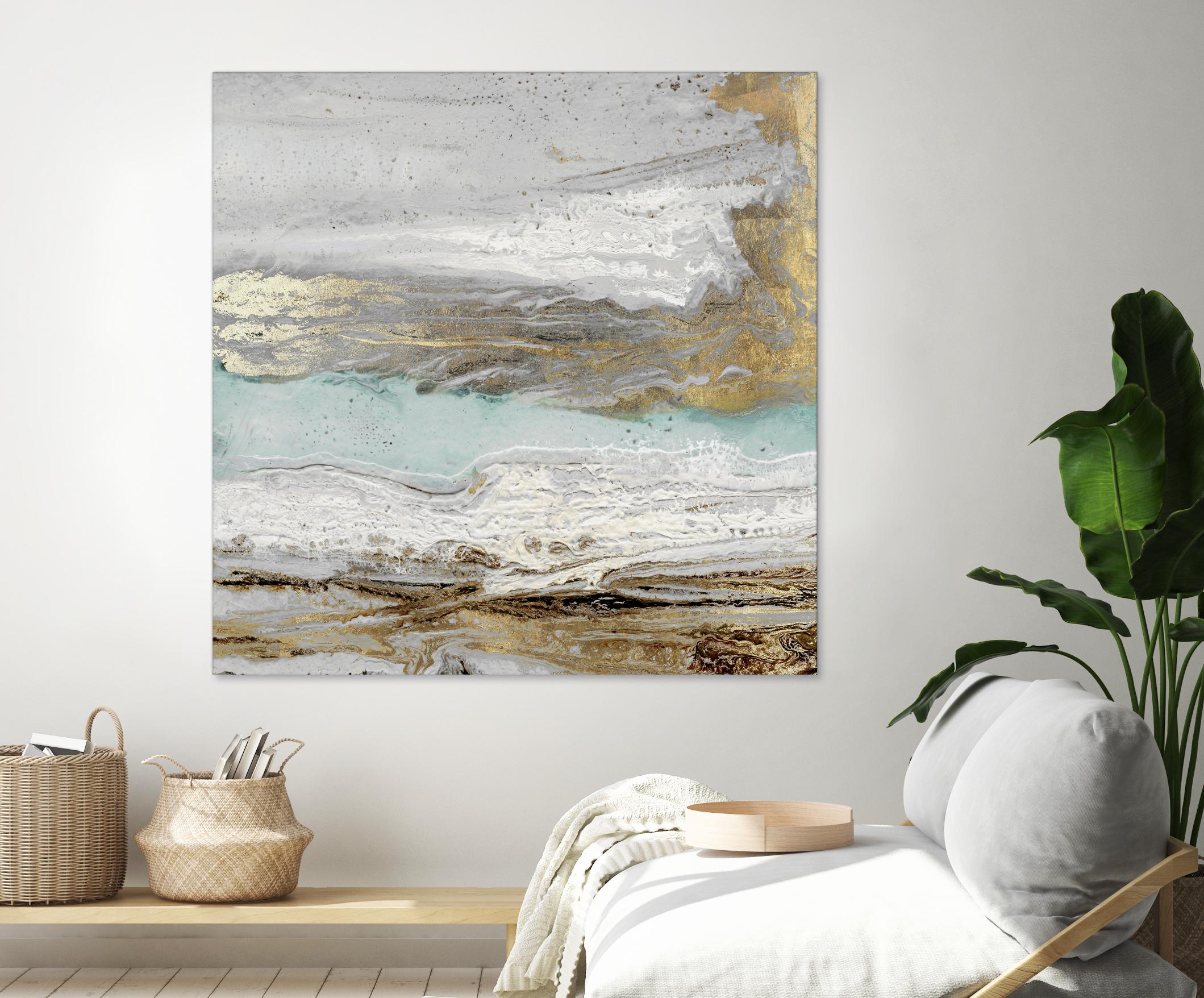 Playa Secreto II Teal Version by Wendy Kroeker on GIANT ART - blue abstract