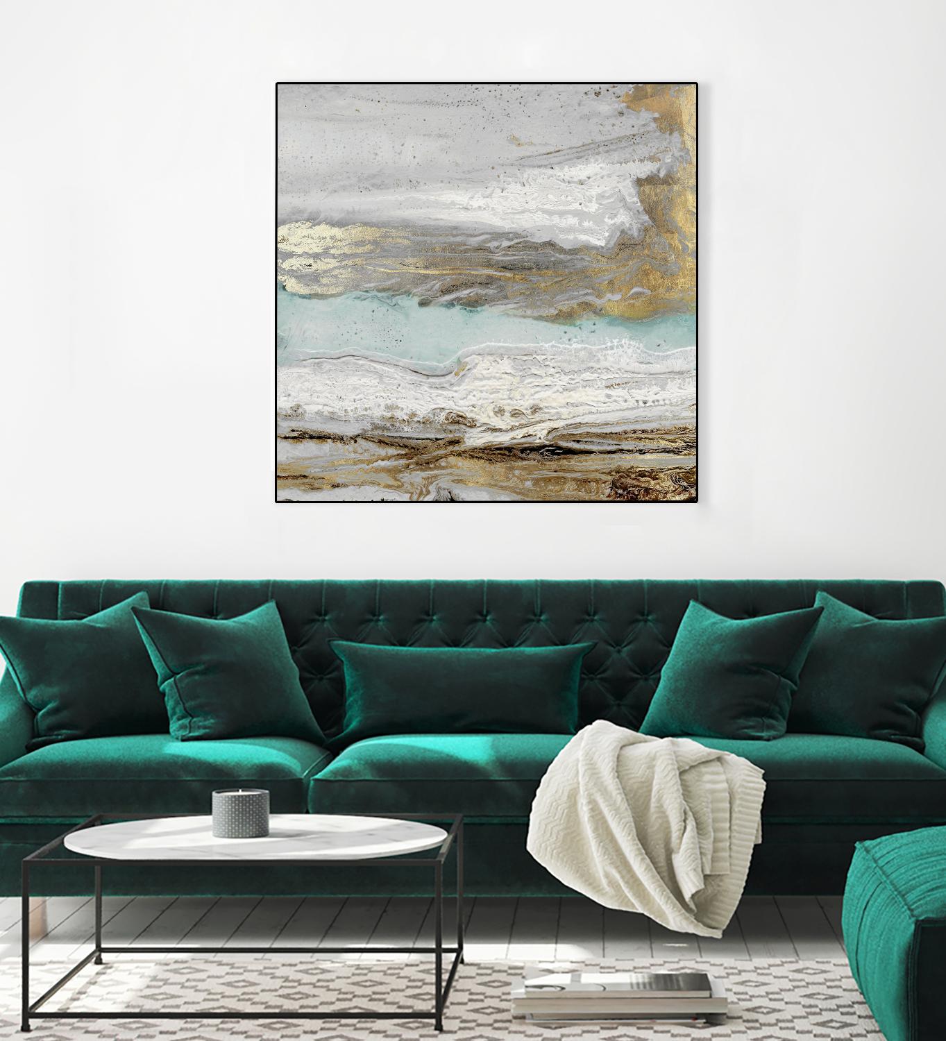 Playa Secreto II Teal Version by Wendy Kroeker on GIANT ART - blue abstract